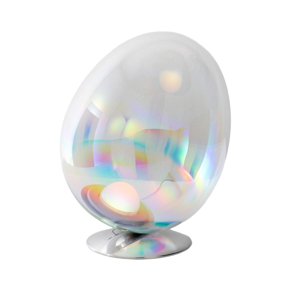 STELLAR NEBULA table lamp iridescent blown glass