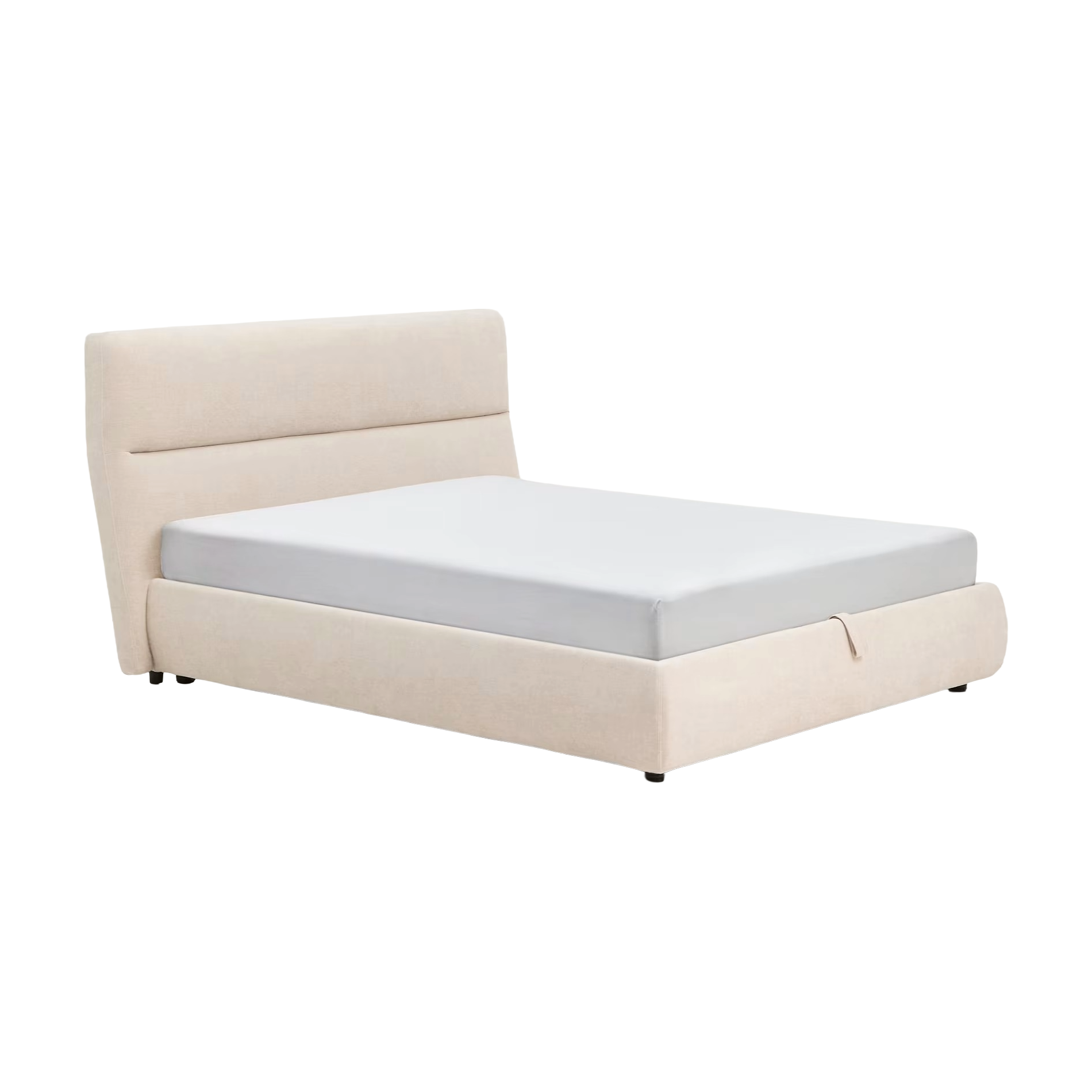 Bett mit Bettkasten DAFRA beige Chenille