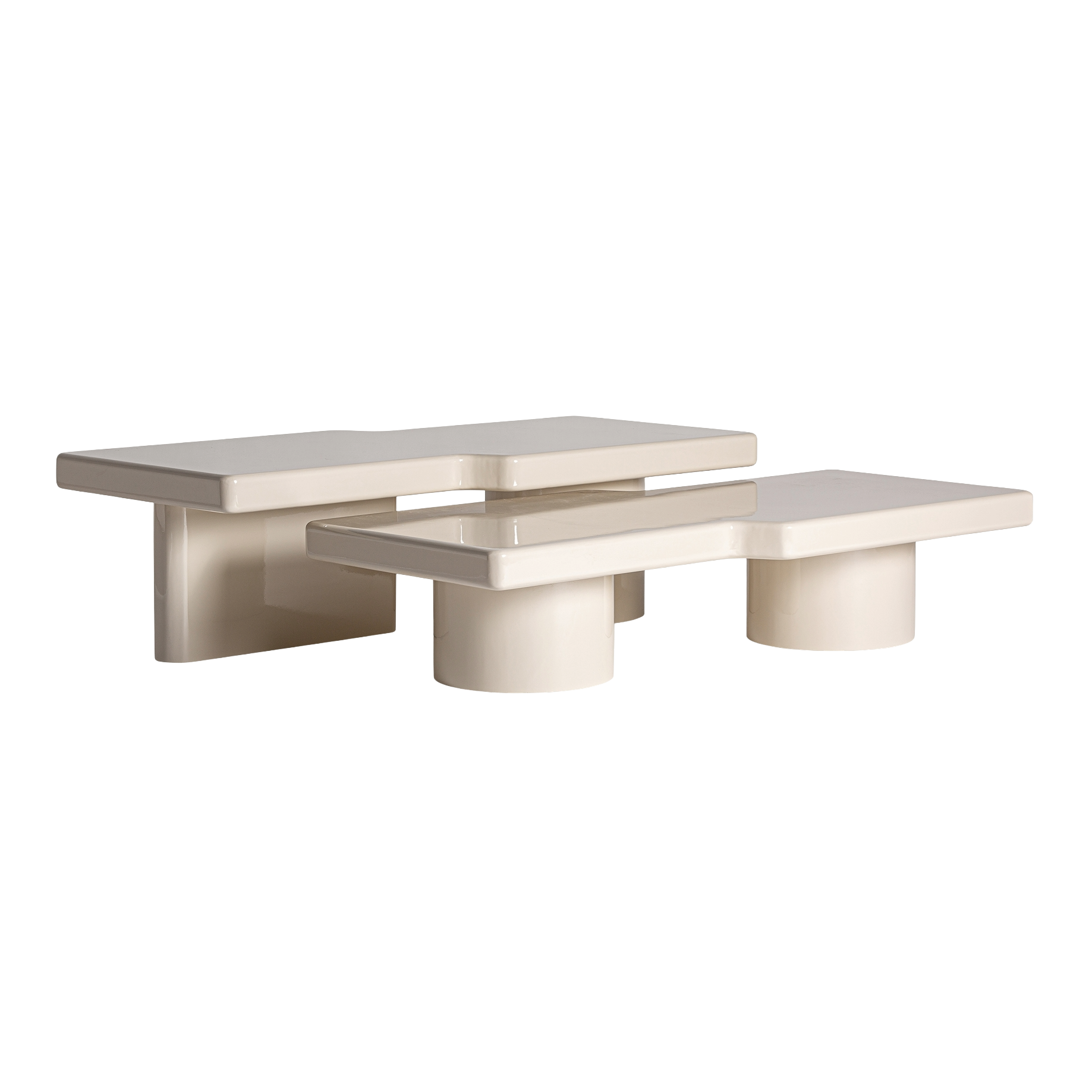 Kaffeetisch-Set NOVARA beige