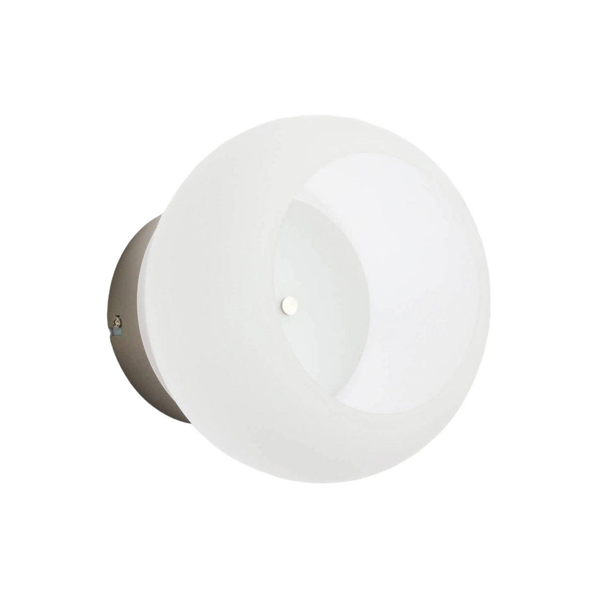 Wandlamp LERUNA matglas met stalen basis