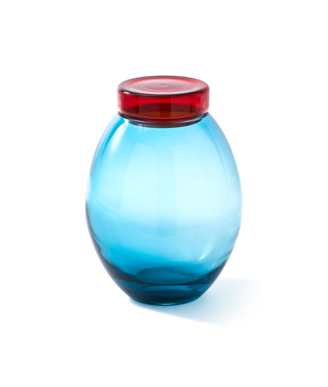 Aufgeblähte Deckel und Gläser Gläser Set farbiges Glas