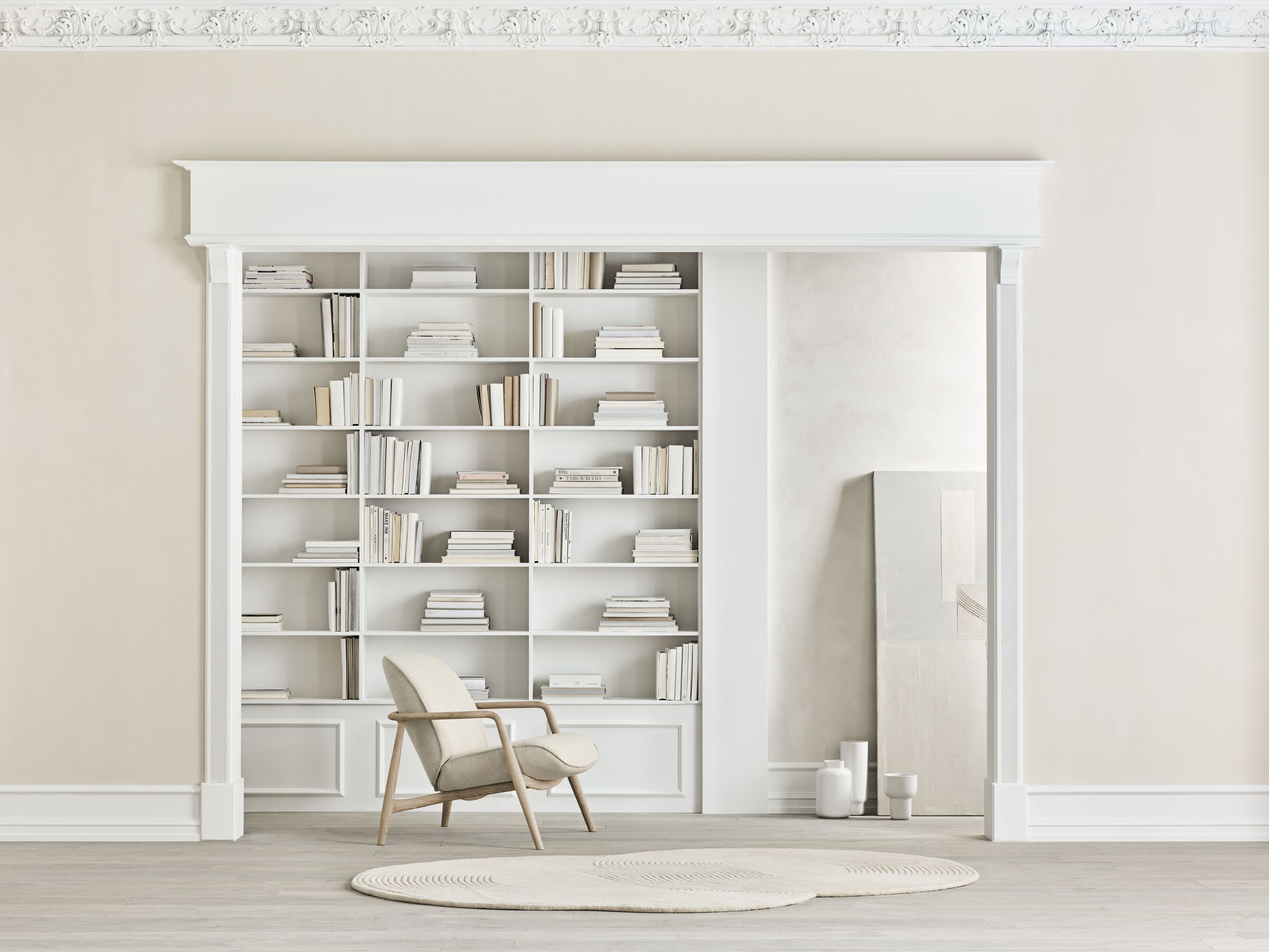 Ovaler Teppich ZEN SHAPED beige