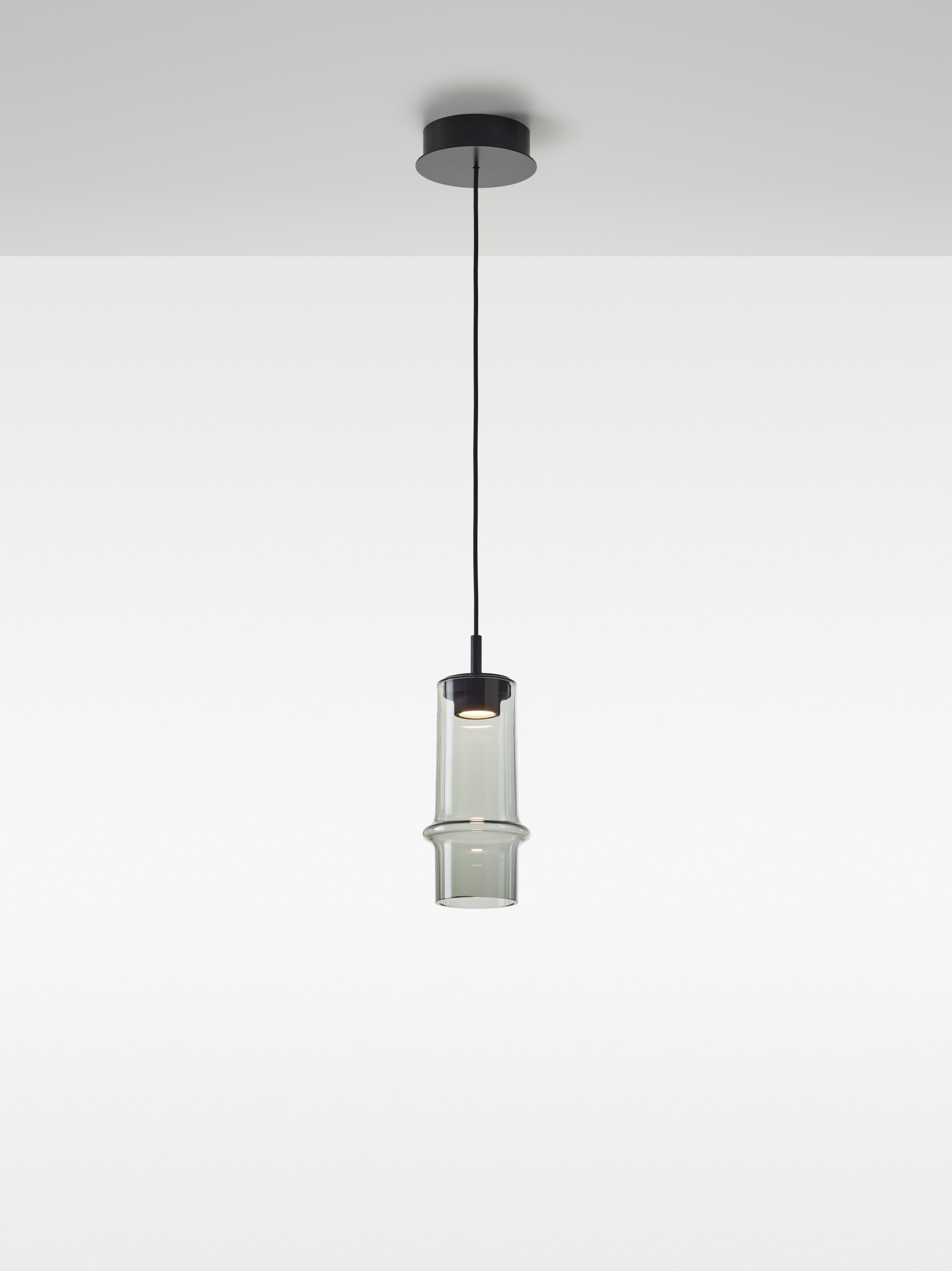 Lampe Bambuswaldglas hängende Lampe