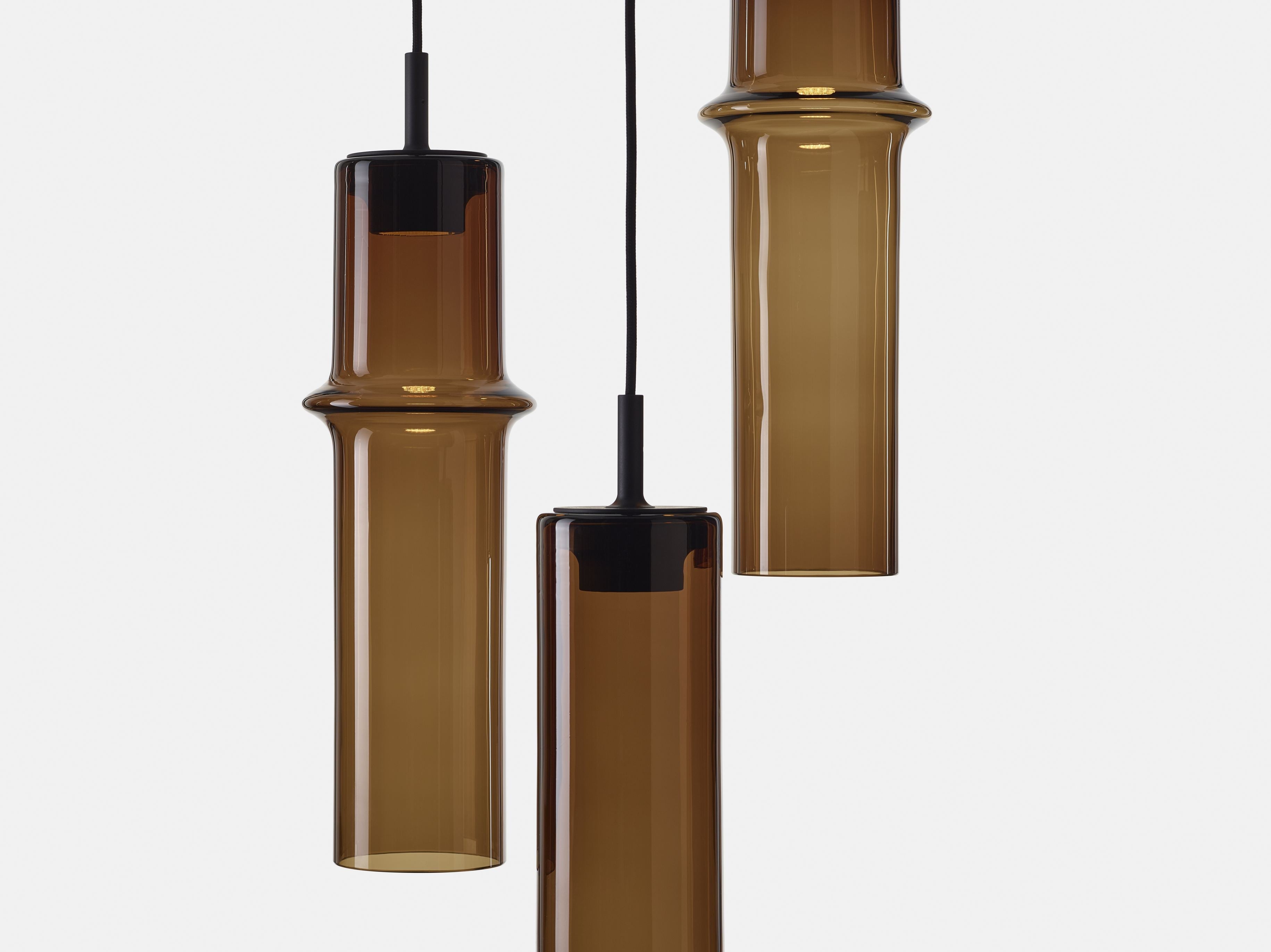 Lampe Bambuswaldglas hängende Lampe