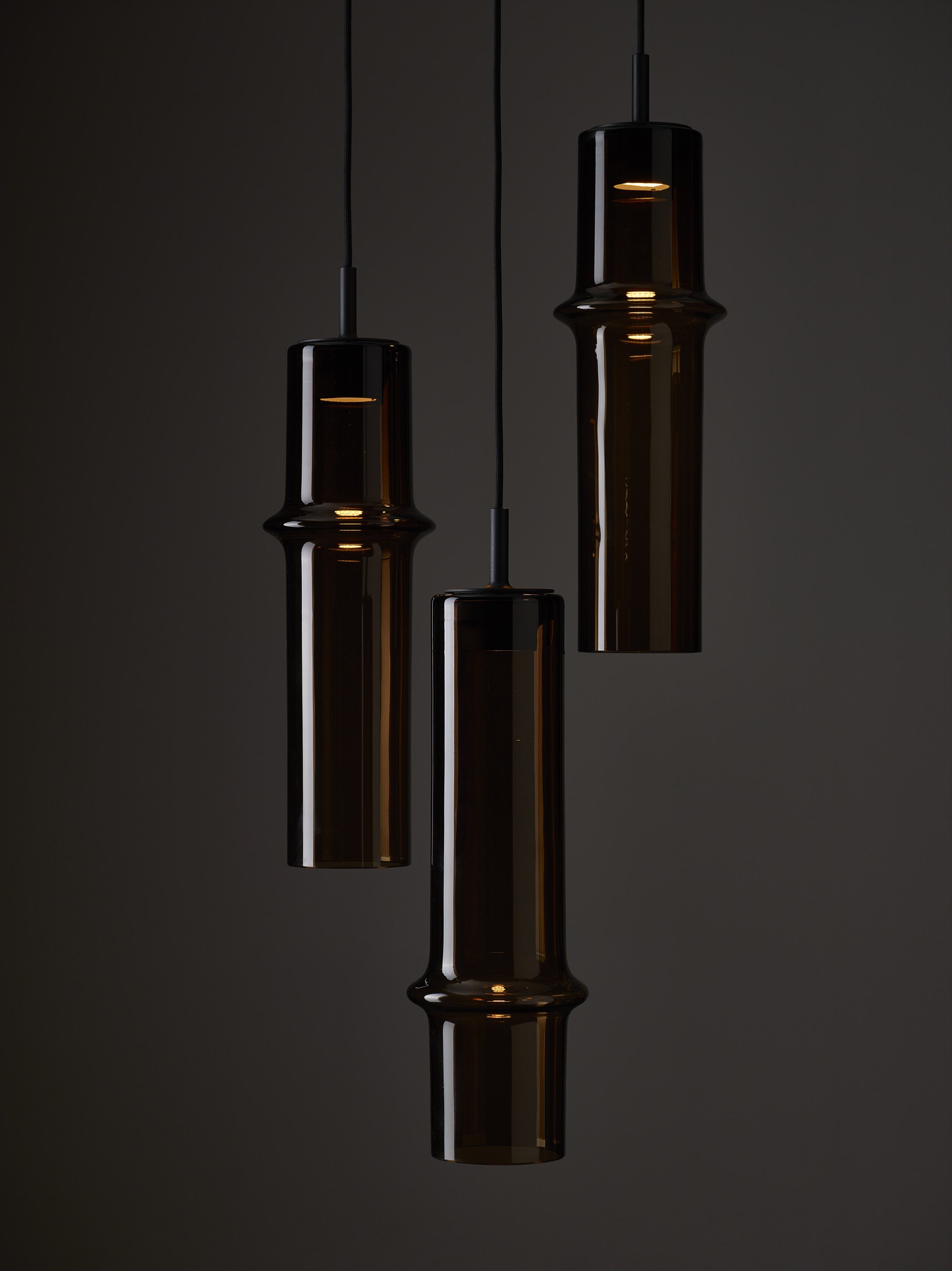 Lampe Bambuswaldglas hängende Lampe