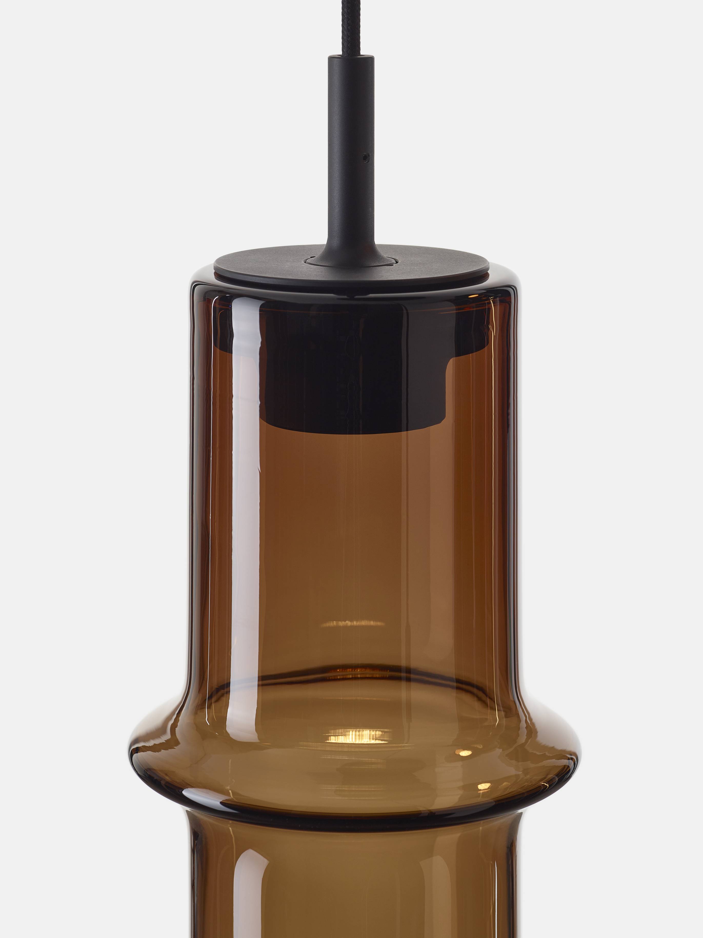 Lampe Bambuswaldglas hängende Lampe