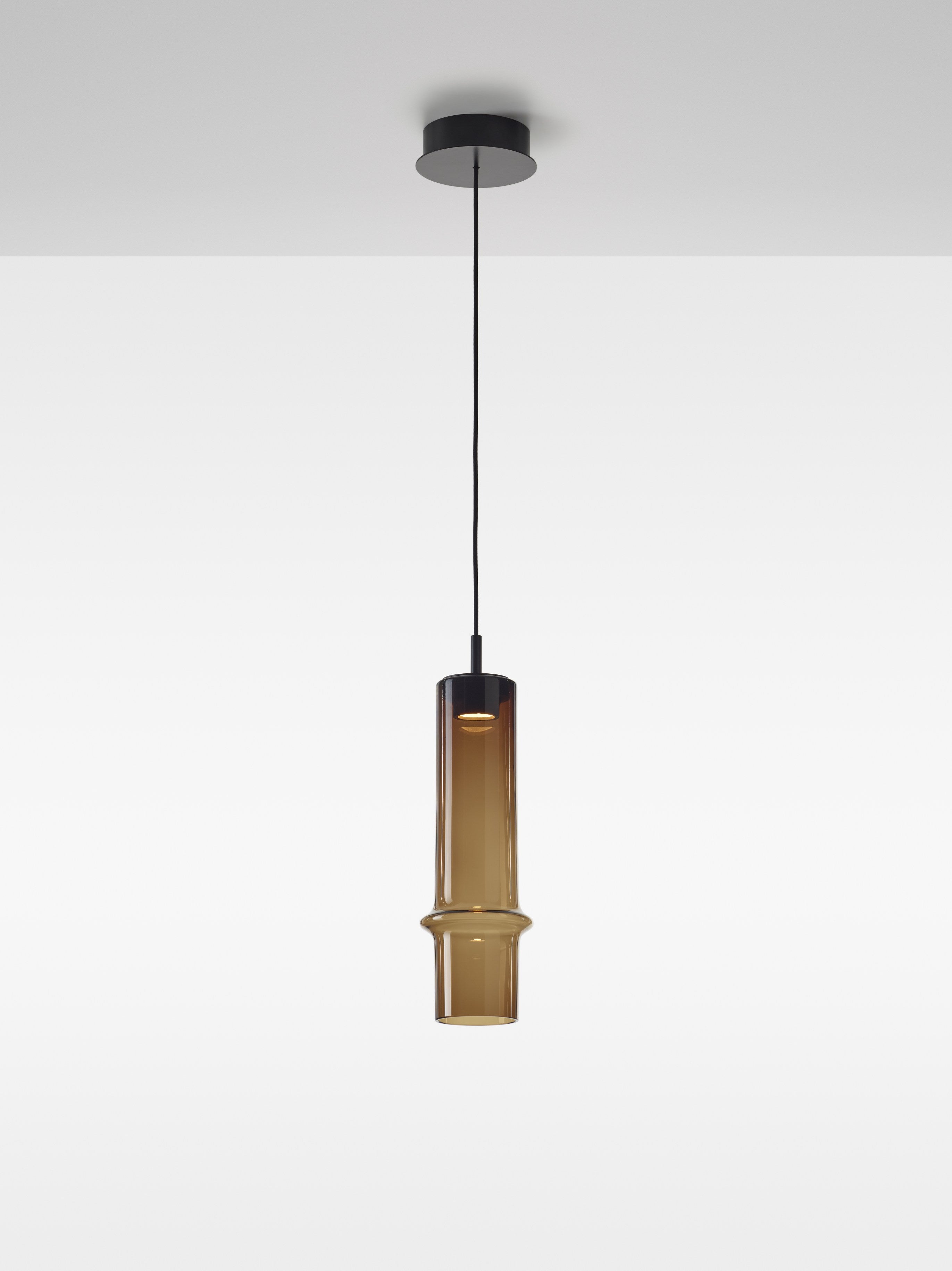 Lampe Bambuswaldglas hängende Lampe