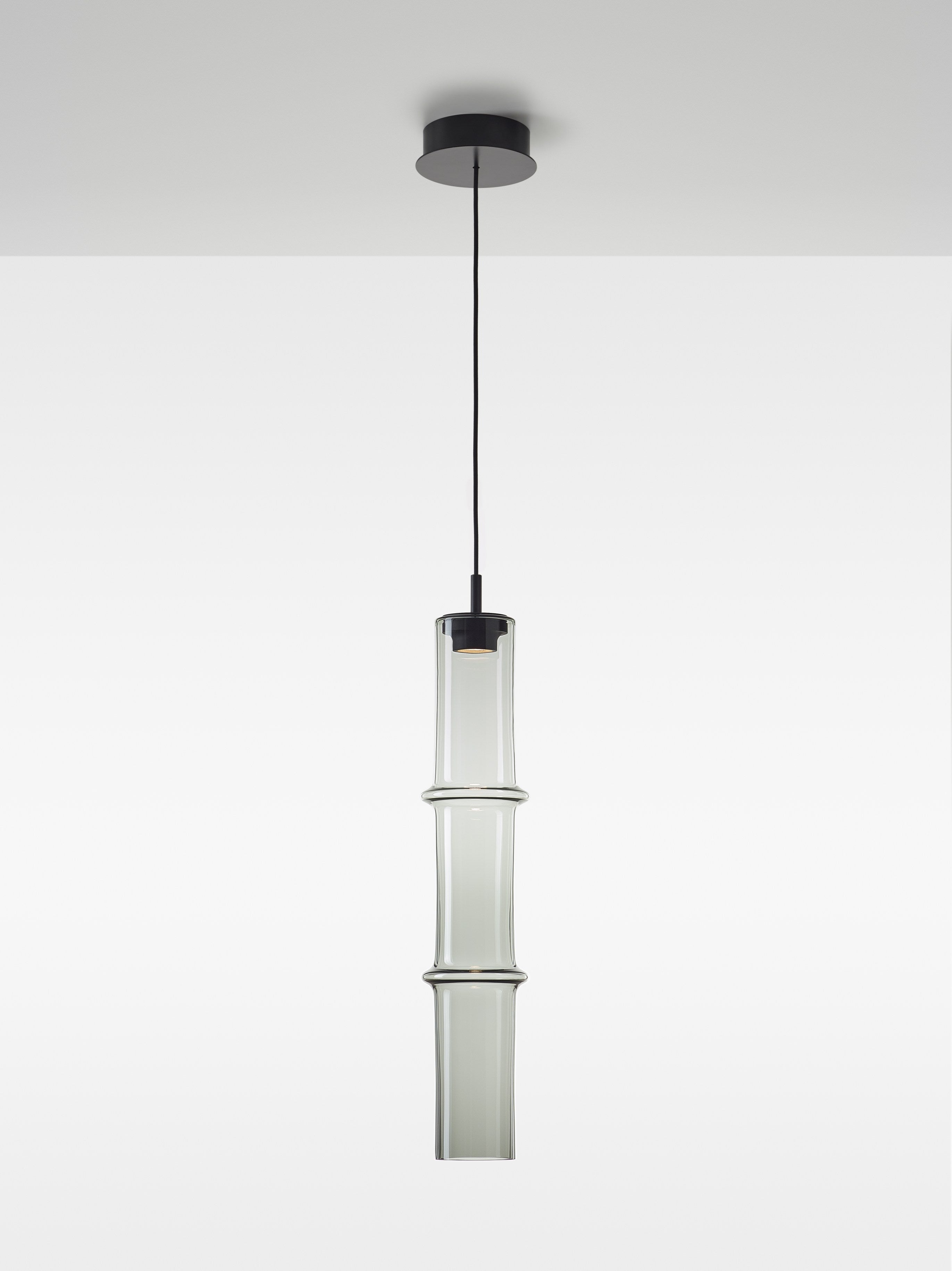 Lampe Bambuswaldglas hängende Lampe