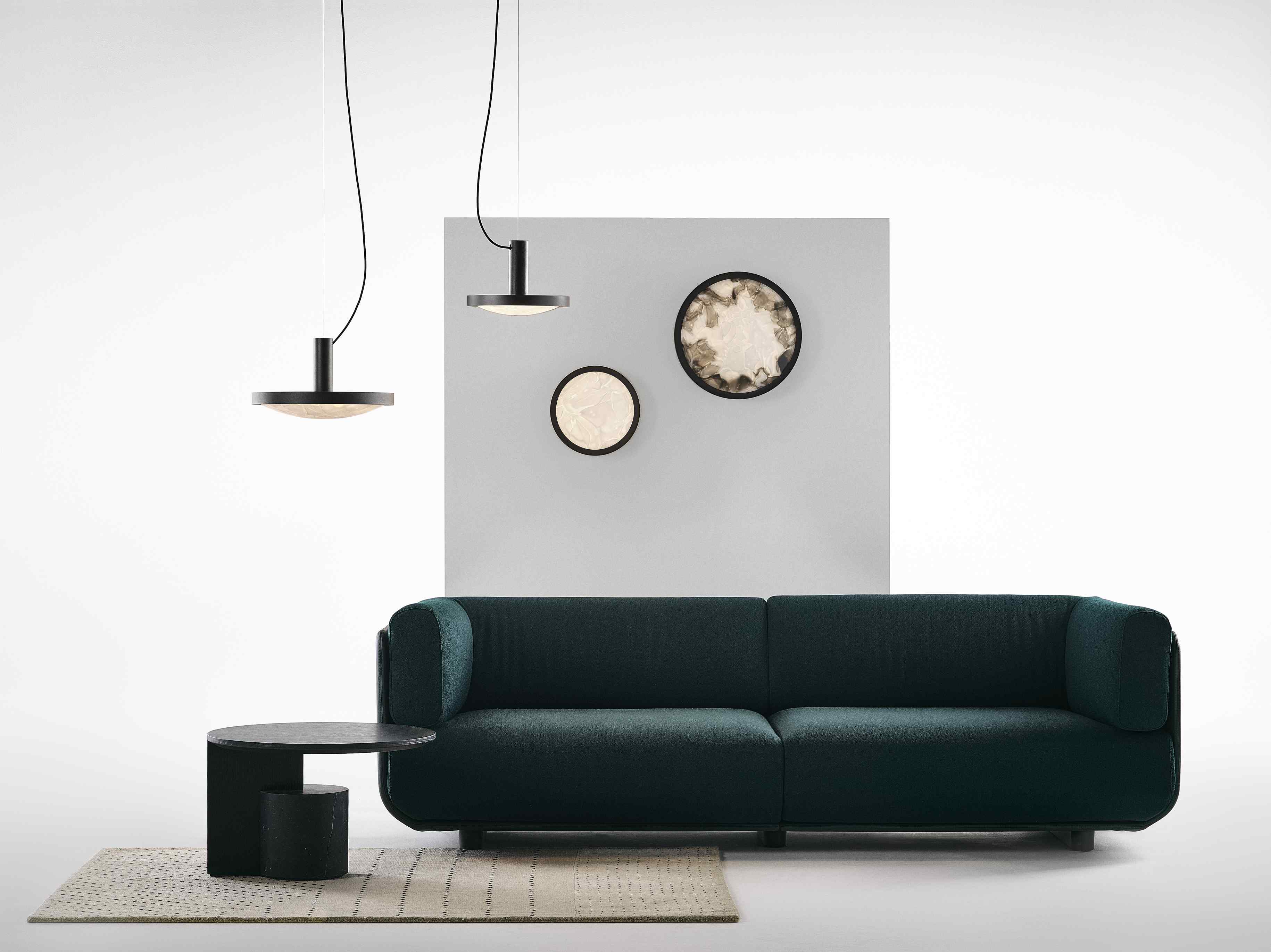 Wandlampe konvexe Glasbrokisglas