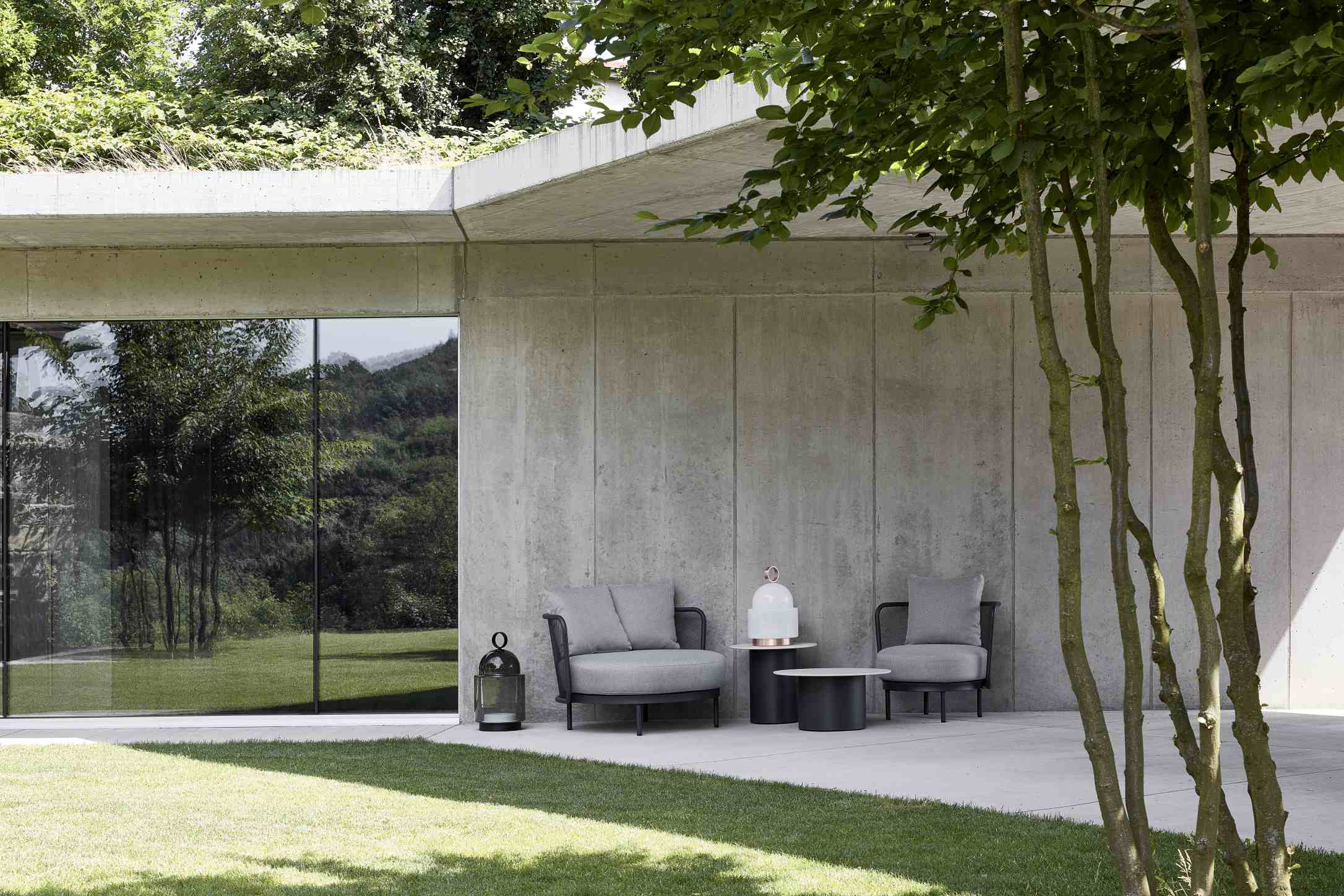 Draagbare lamp DOME NOMAD opblaasbaar glas