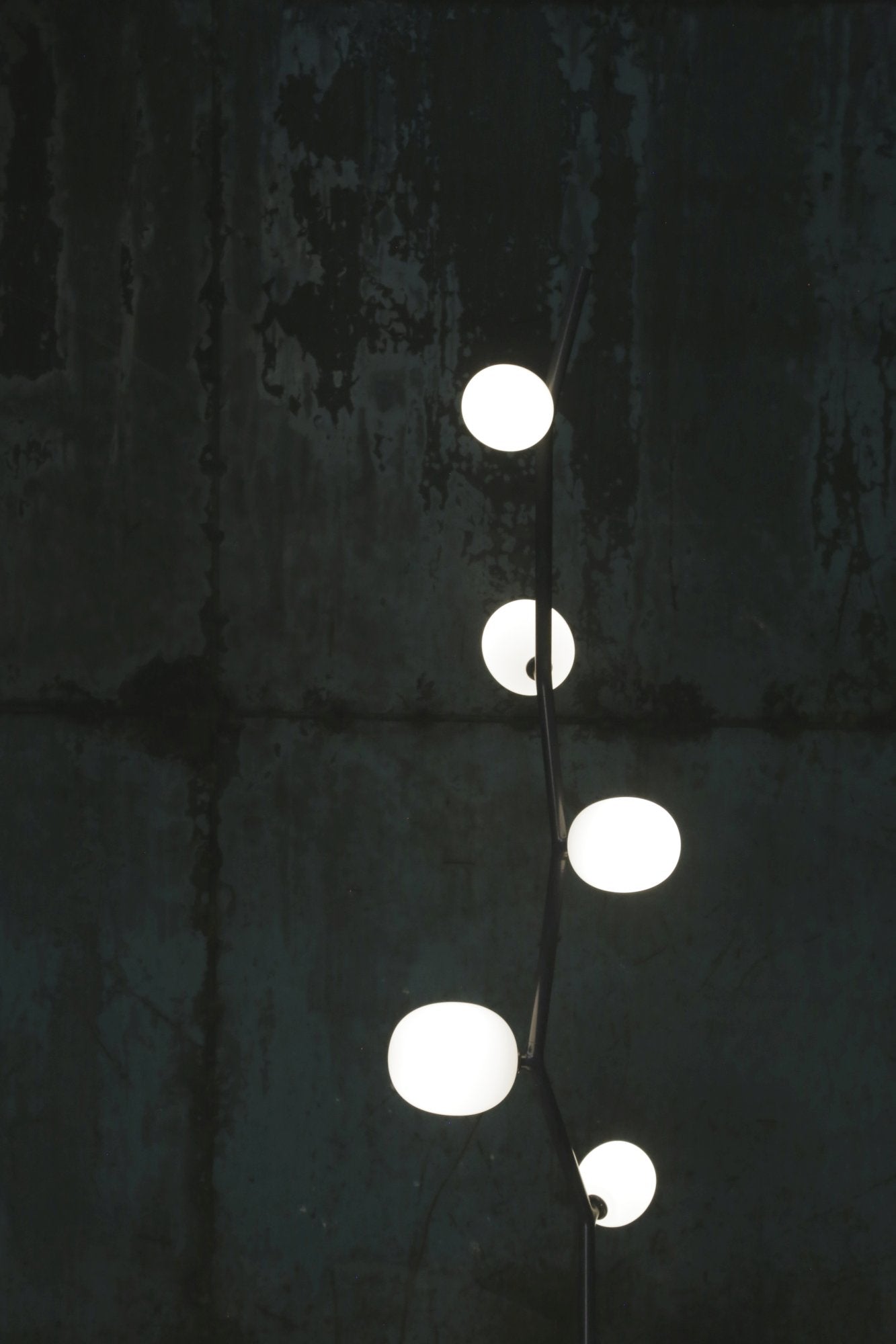 Efeu -Stehlampe Mattglas