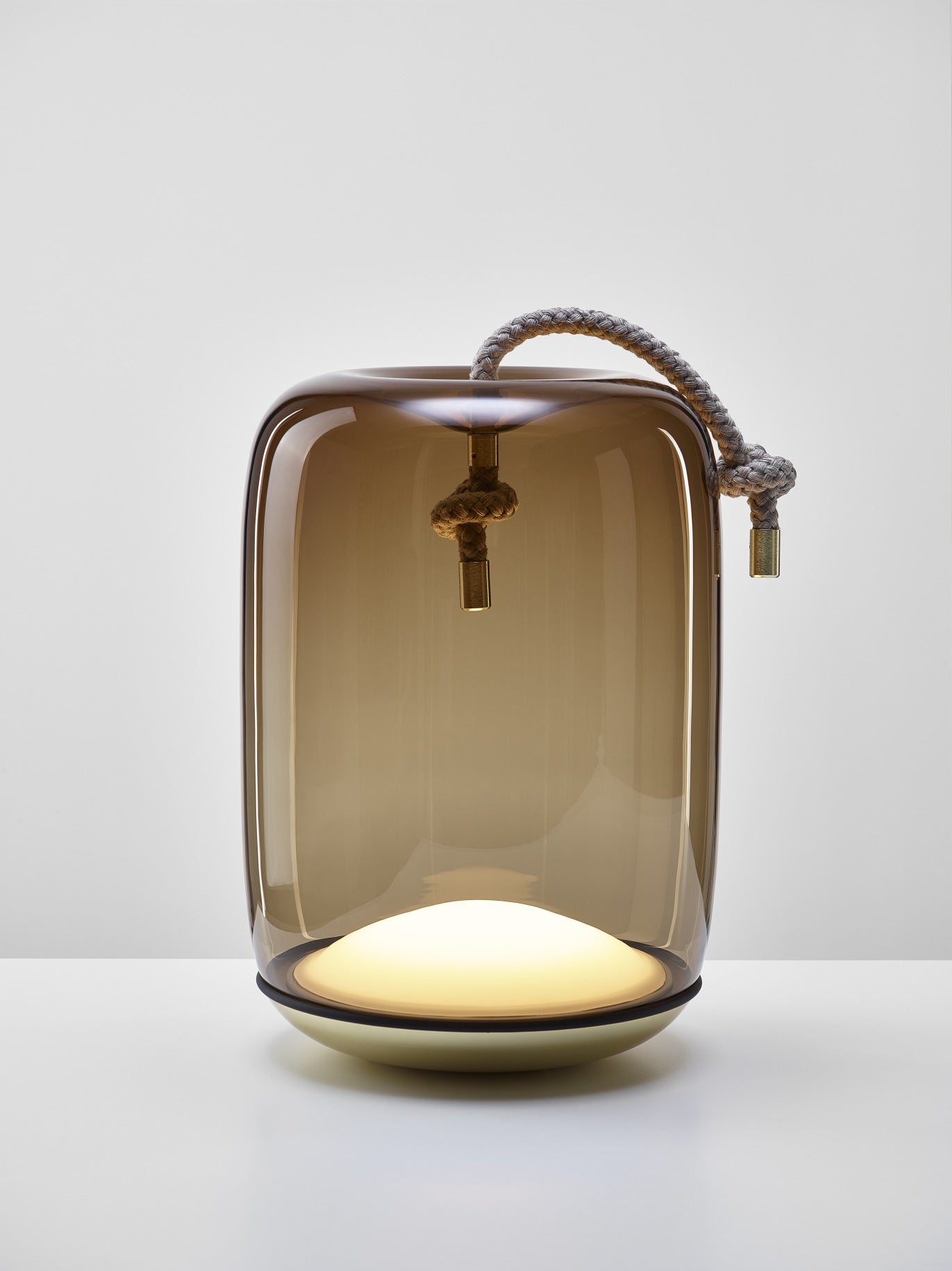 Lampa przenośna KNOT BATTERY - CILINDRO szklana