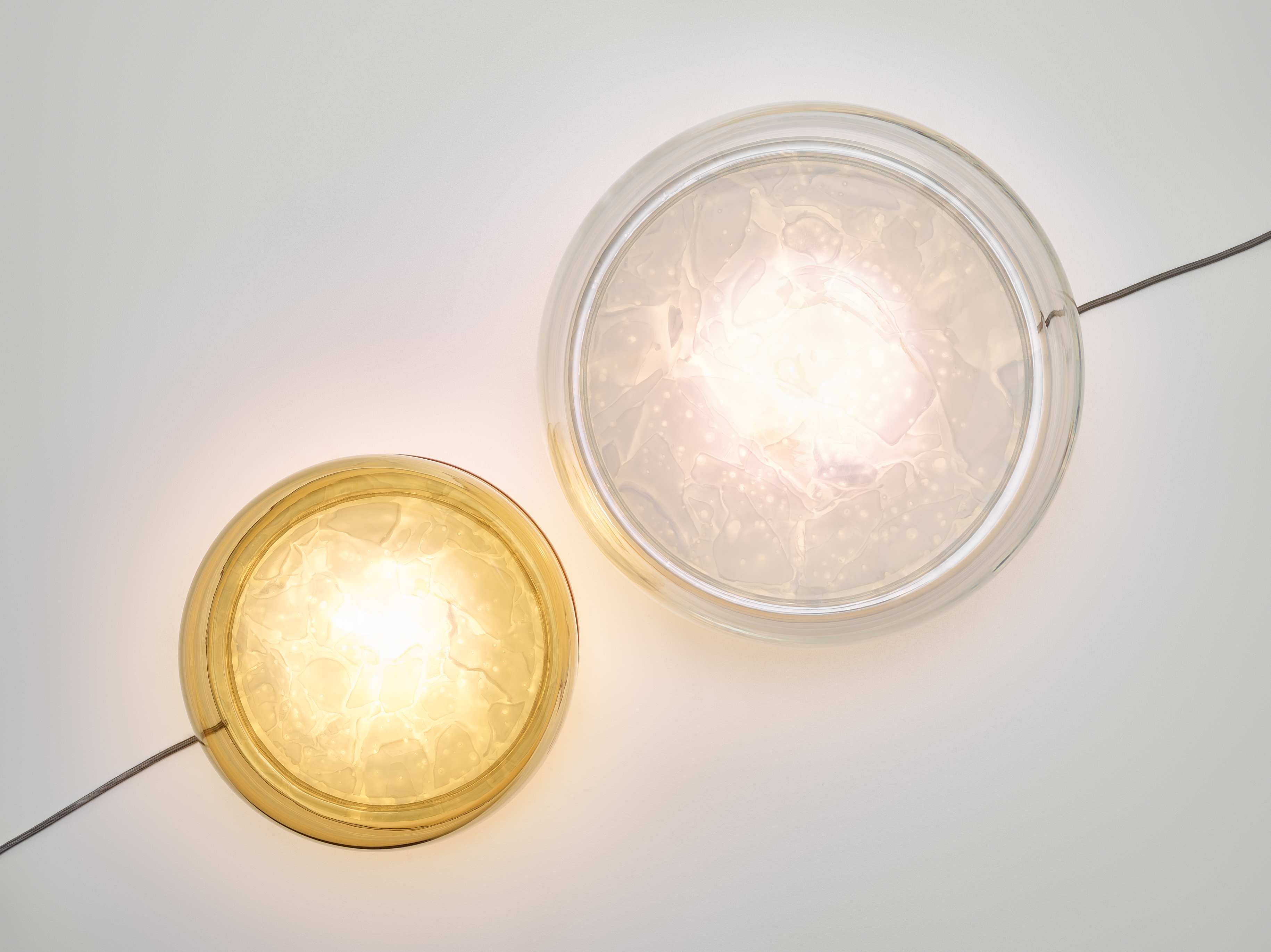 Tafellamp MACARON MINI geblazen glas met onyx