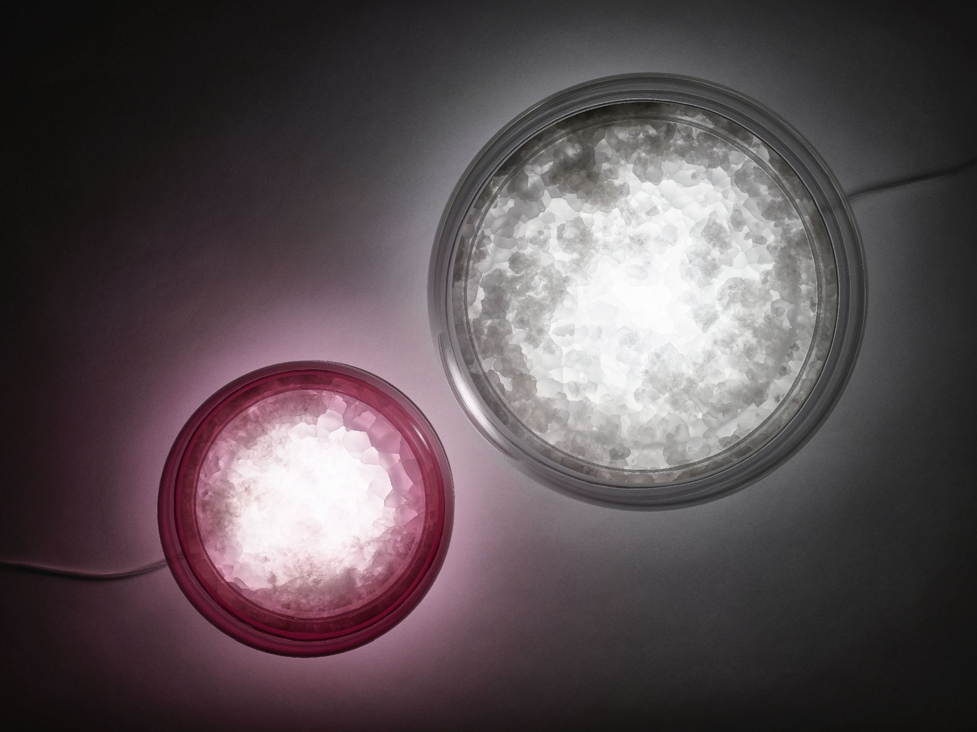 Macaron M table lamp inflatable glass with onyx