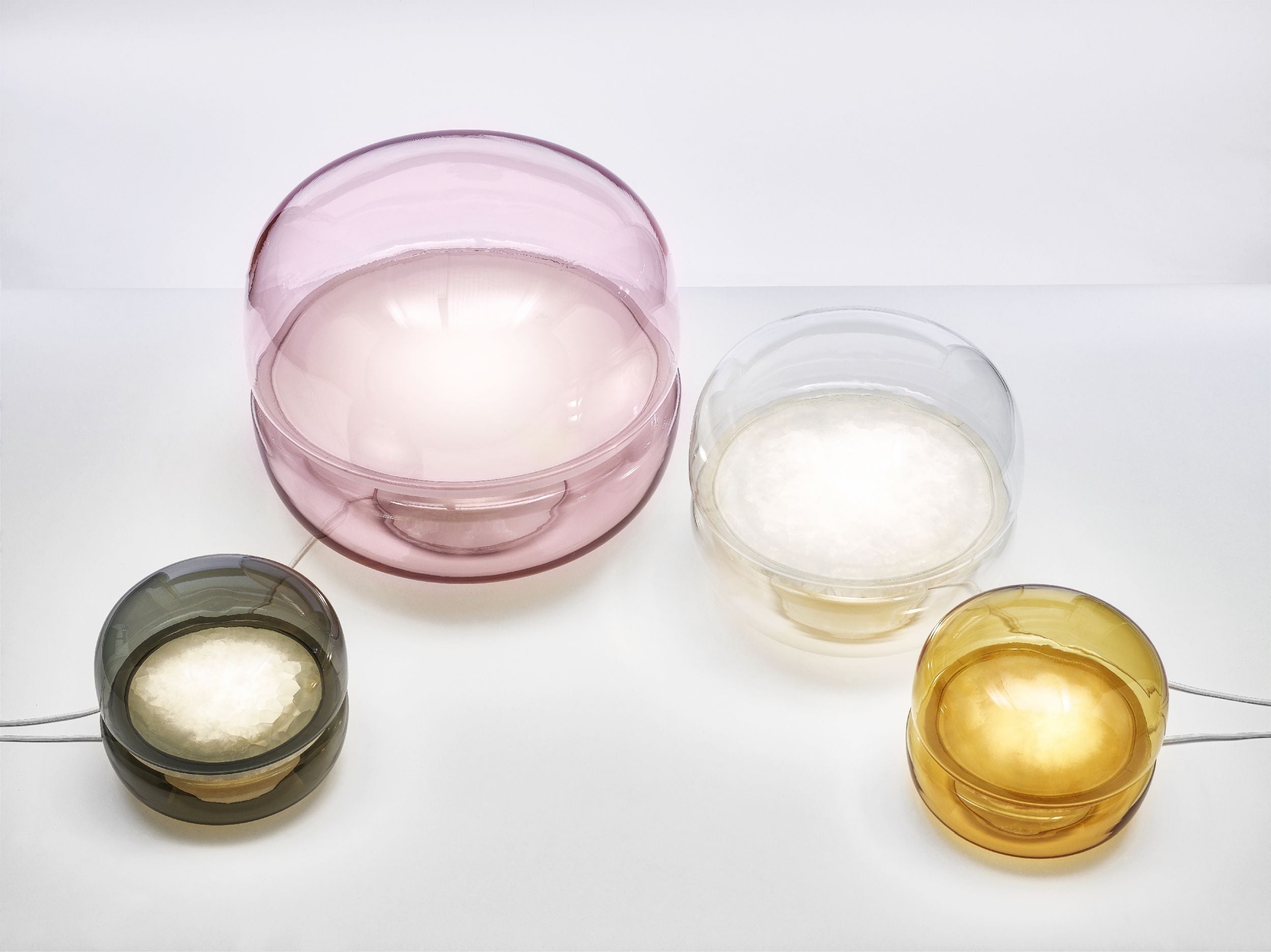 Tafellamp MACARON MINI geblazen glas met onyx