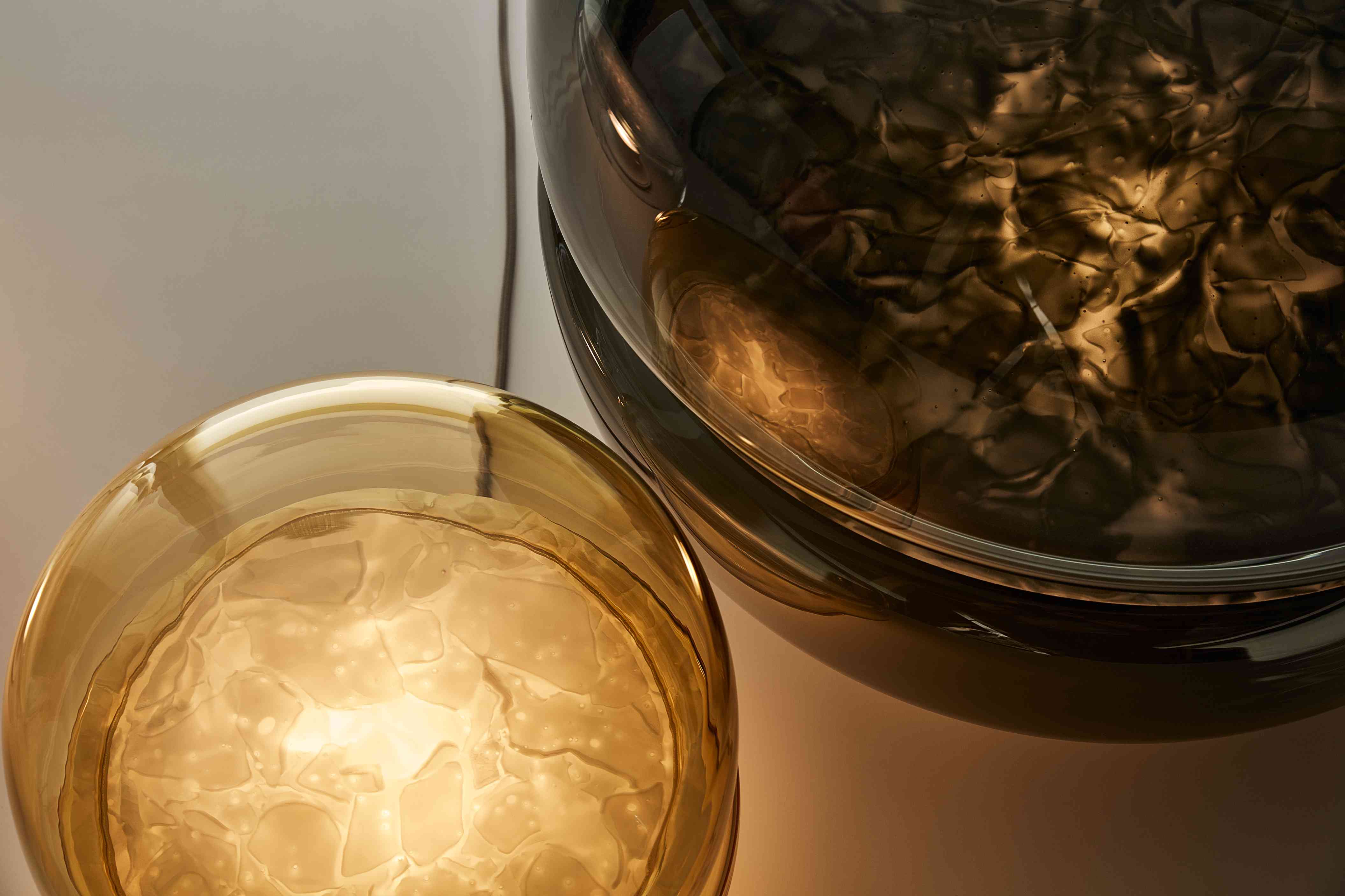 Tafellamp MACARON MINI geblazen glas met onyx