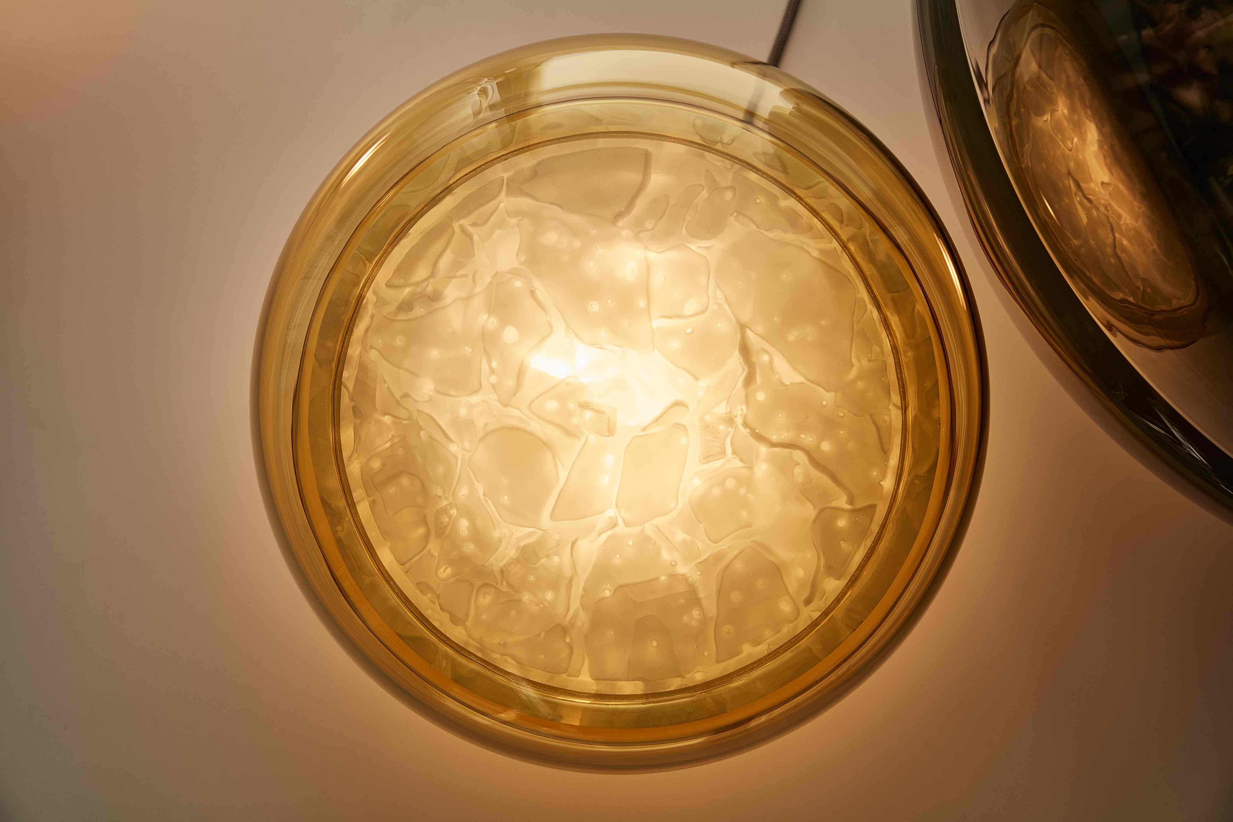 Tafellamp MACARON MINI geblazen glas met onyx