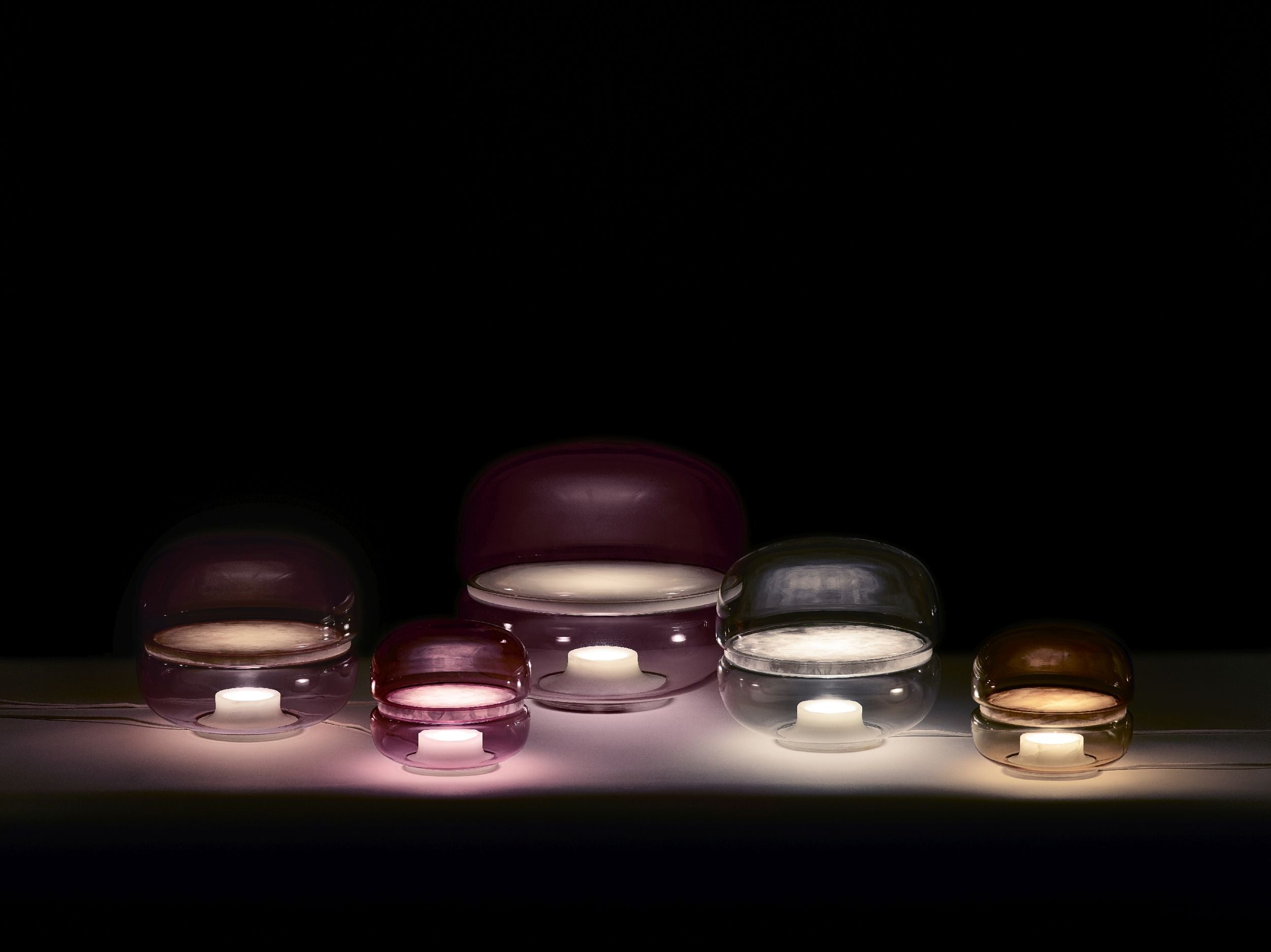 Tafellamp MACARON MINI geblazen glas met onyx