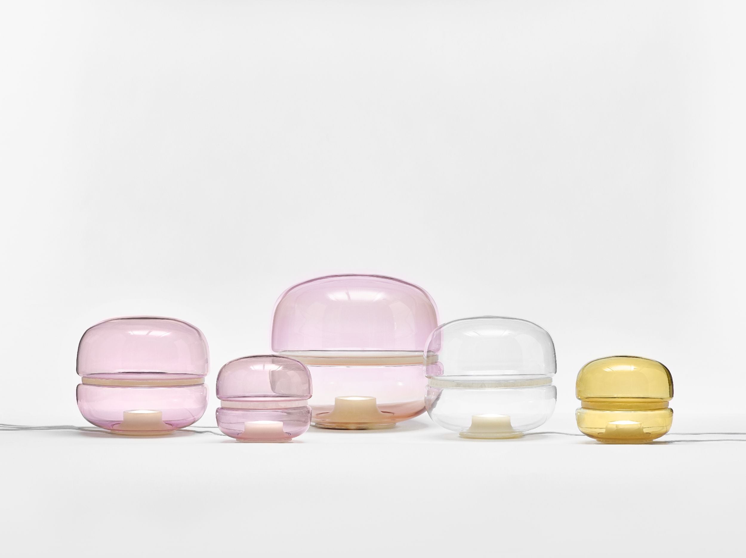 Tafellamp MACARON MINI geblazen glas met onyx