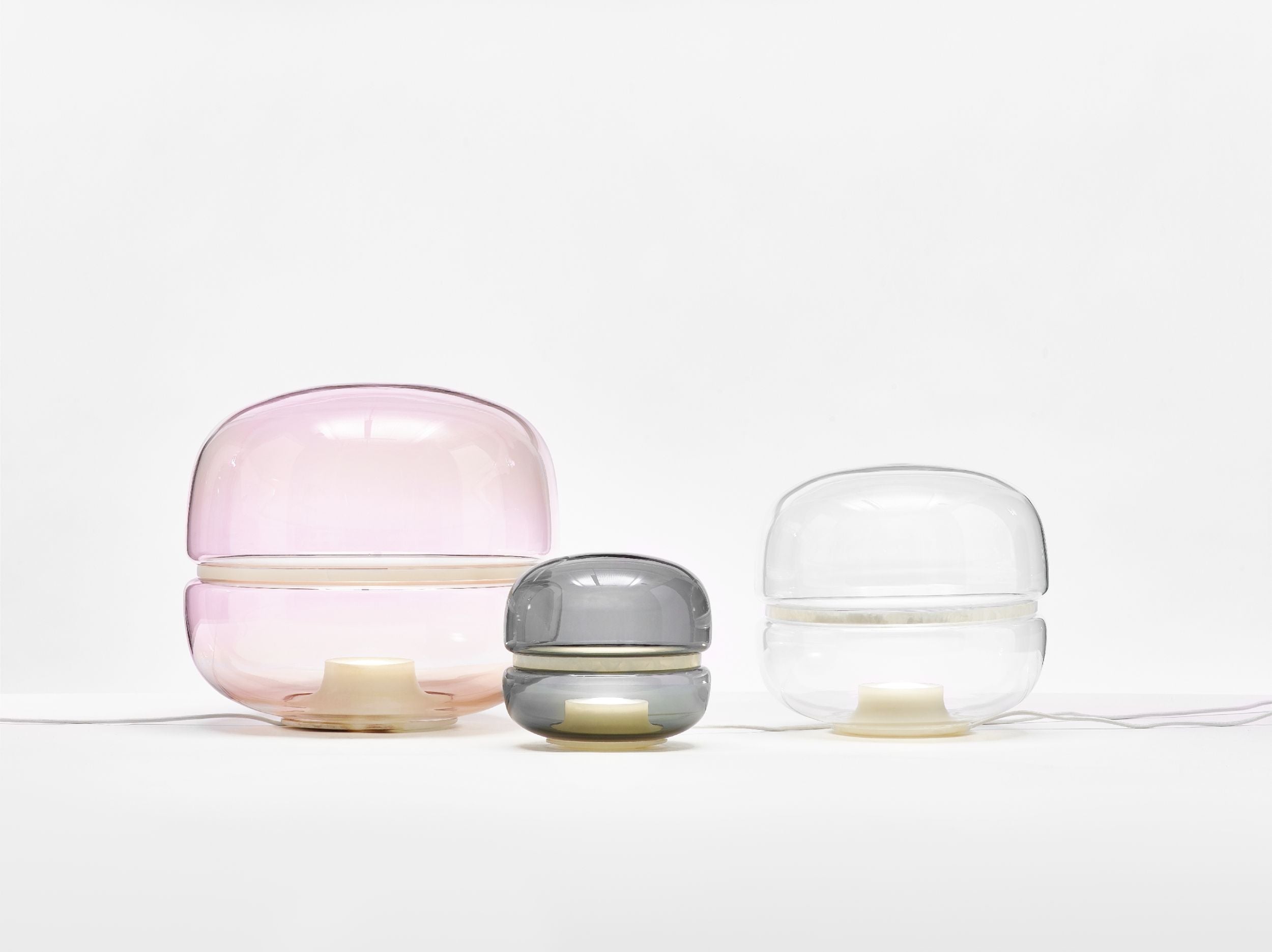Tafellamp MACARON MINI geblazen glas met onyx