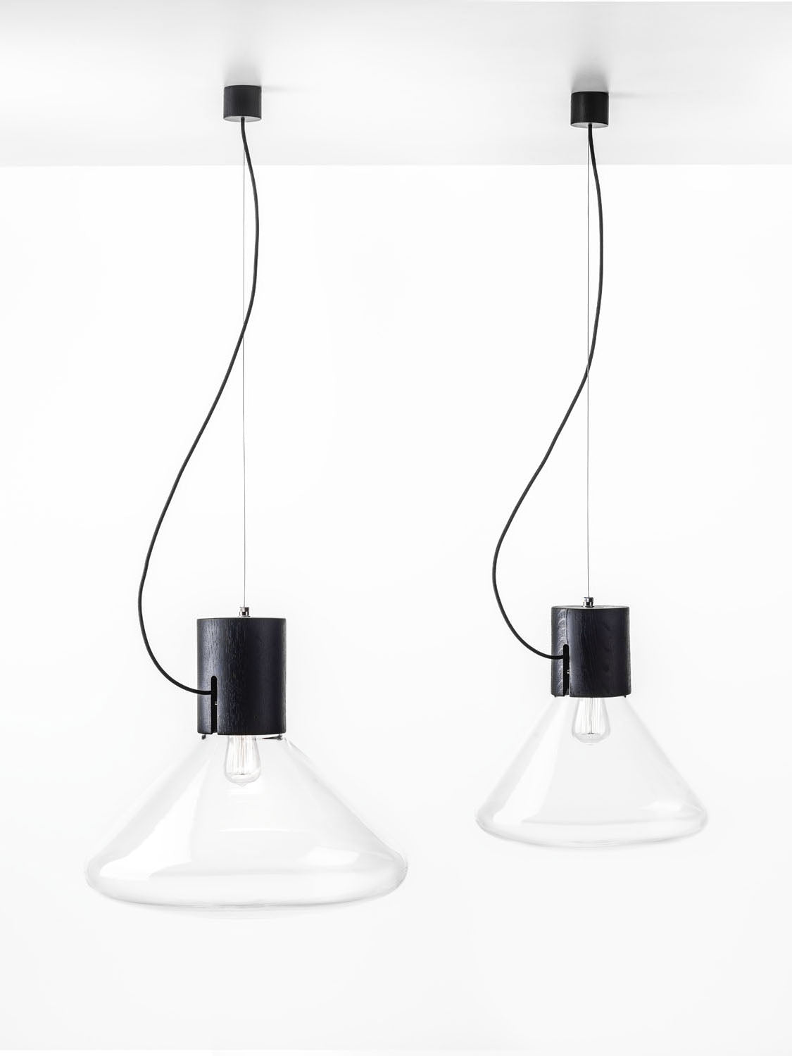 Muffin hanging lamp inflatable glass