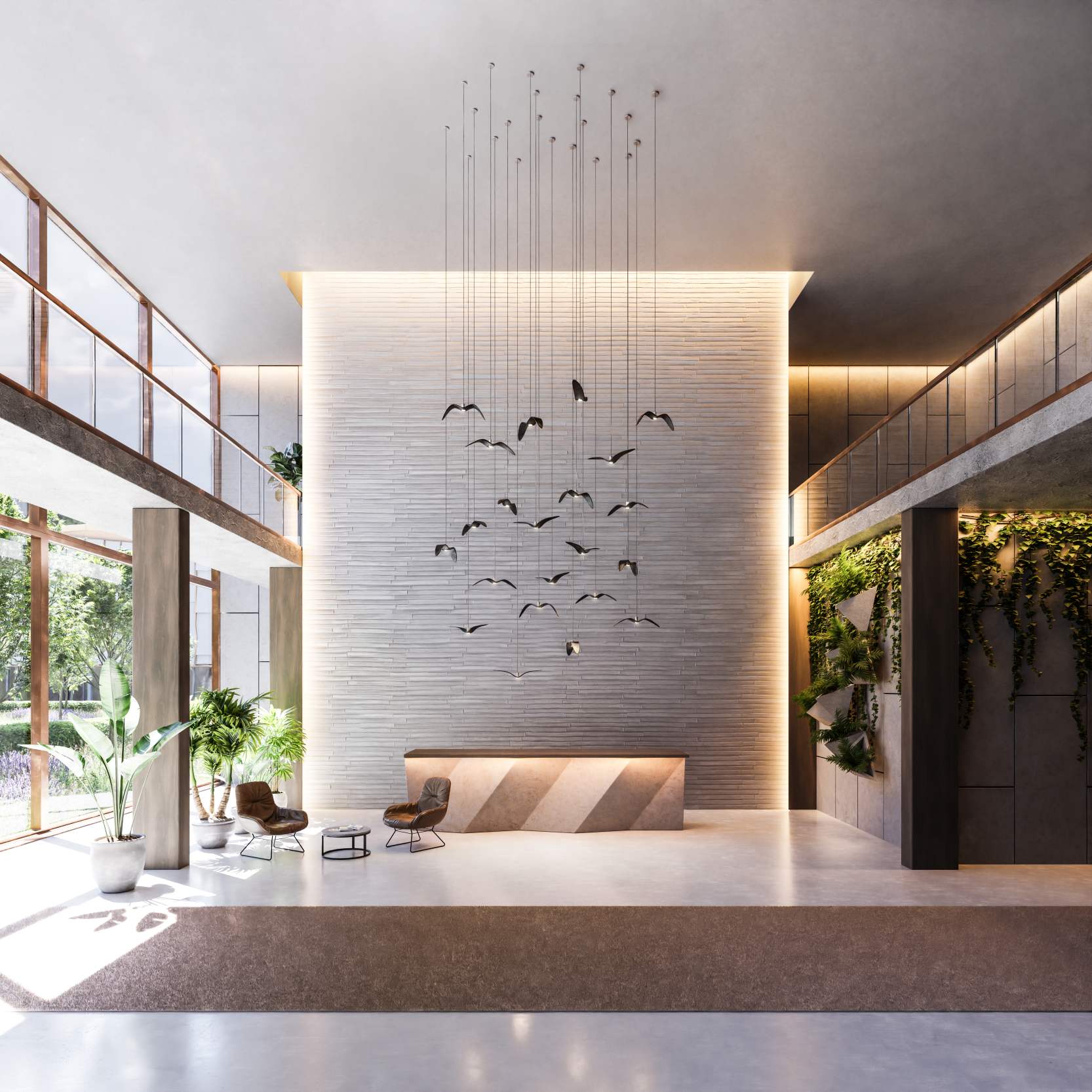 Hanging Lamp Night Birds Glas