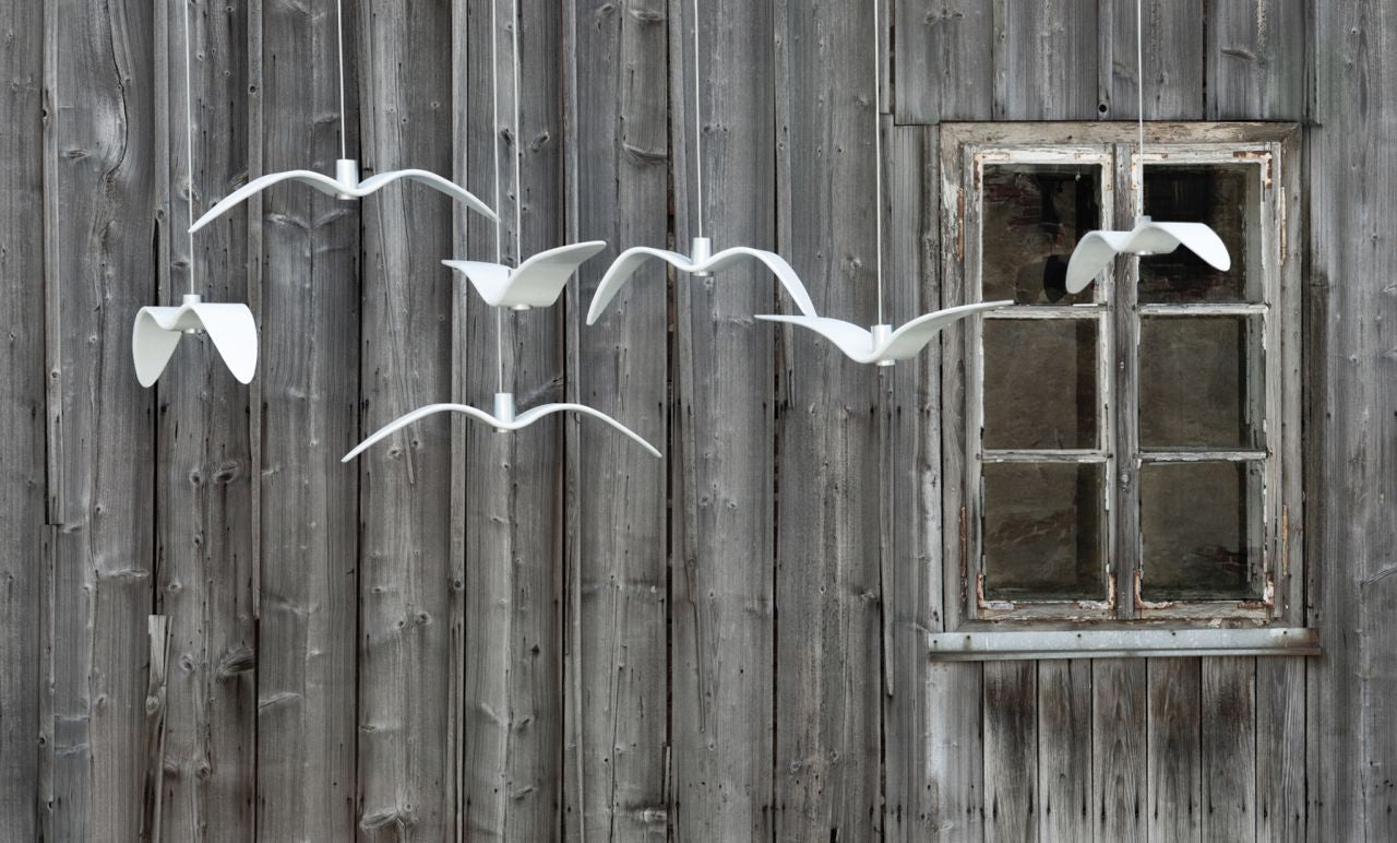 Hanging Lamp Night Birds Glas