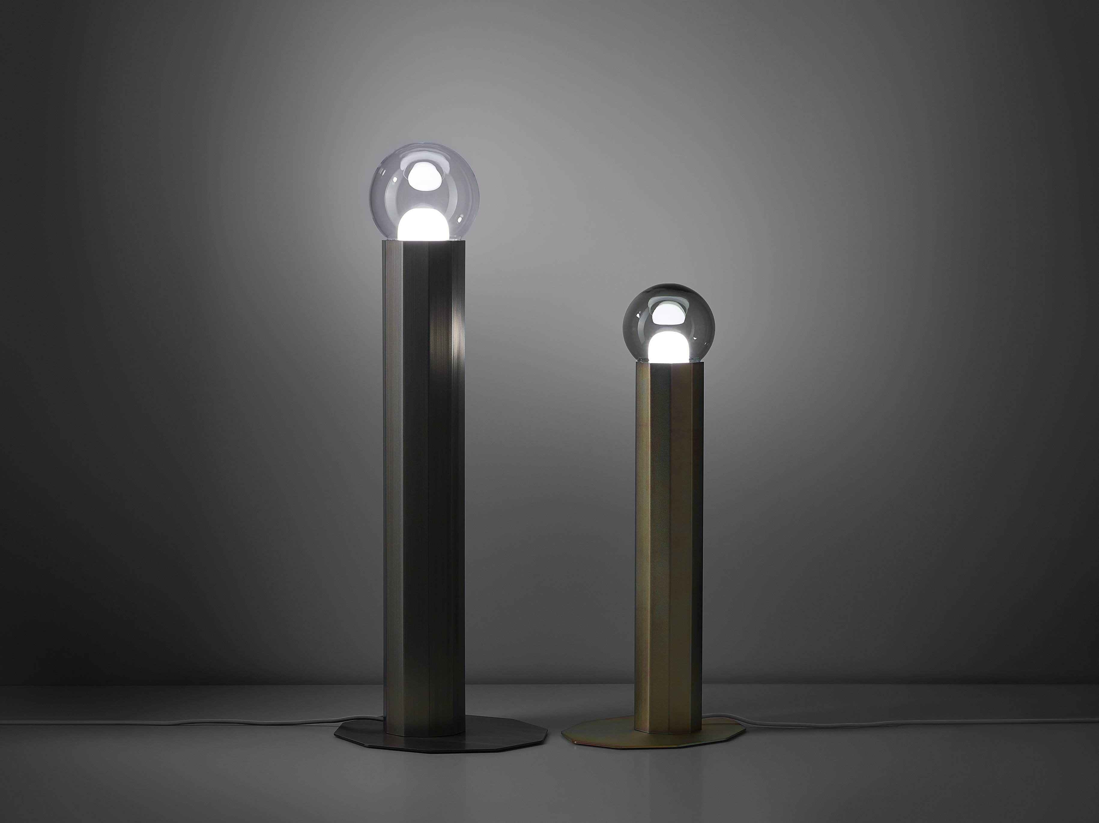 Prisma -Metall -Leuchten -Stehlampe