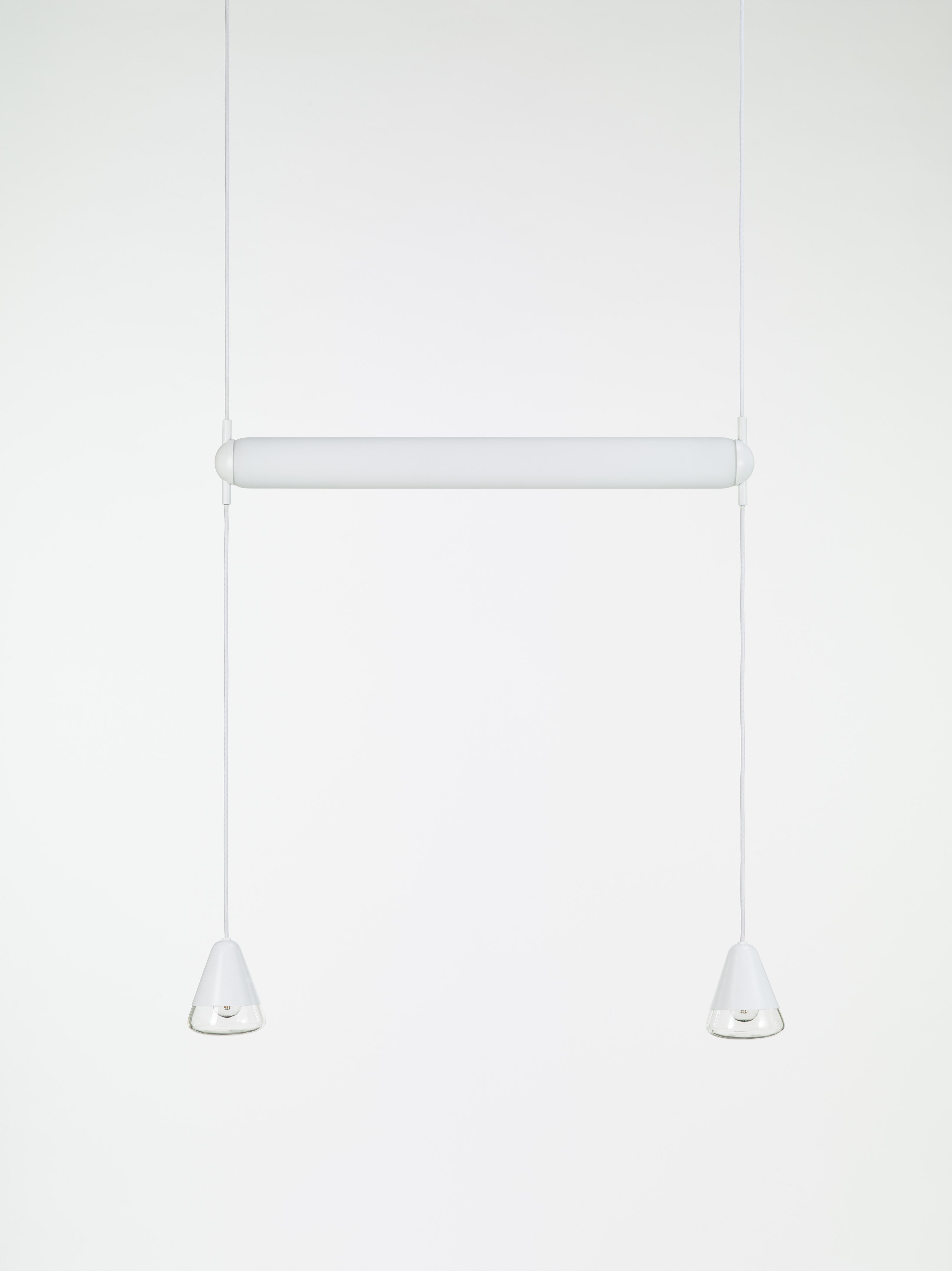 Puro Single Hanging Lamp - Horizontales mattes Glas