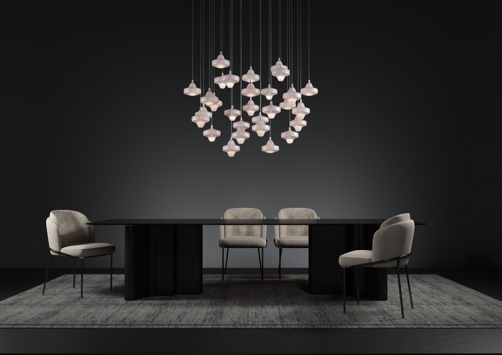 Hanglamp STARCLOUD opblaasbaar glas