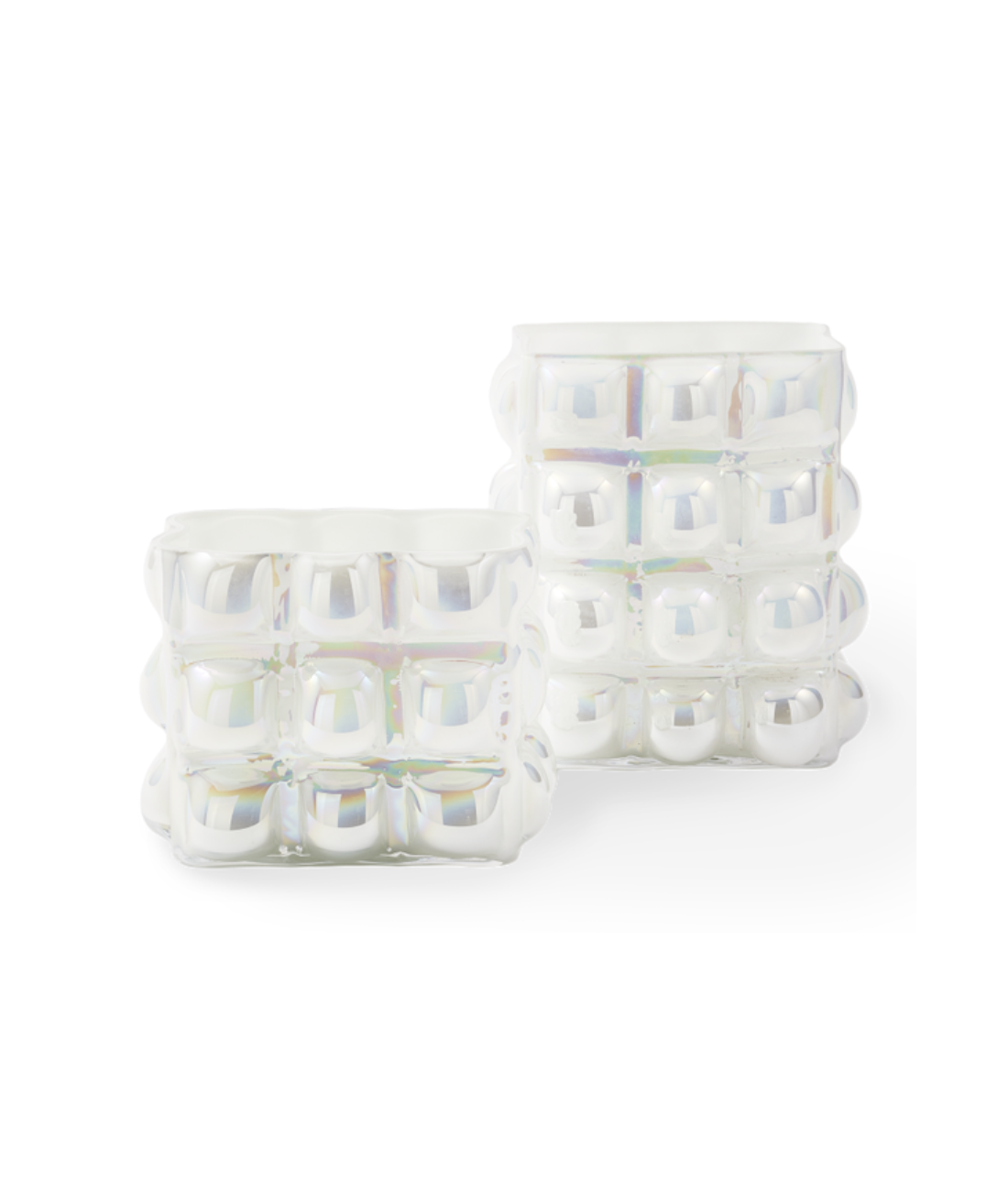 Witte BUBBLE vaas met glans