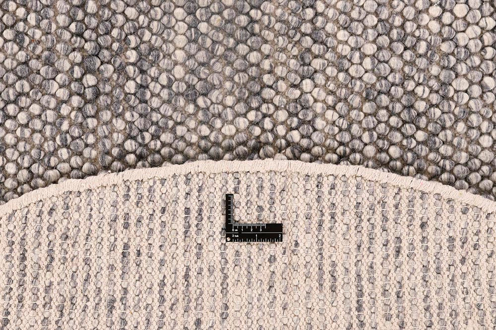 Anthracite Round Rug BUBBLES