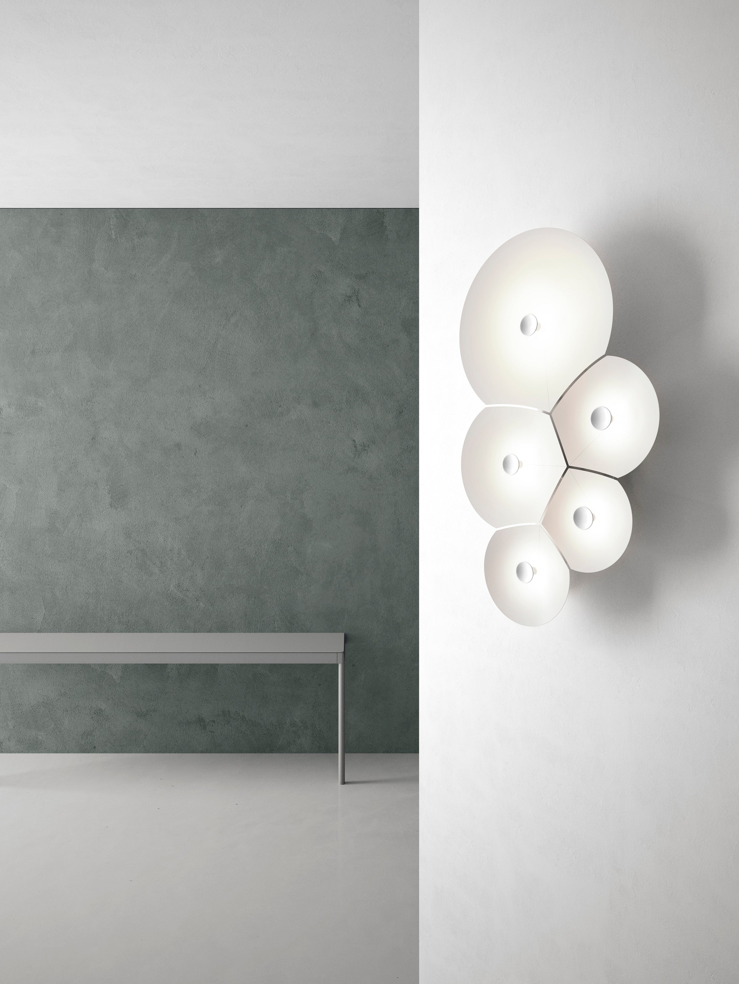 Wandlamp BULBULLIA wit