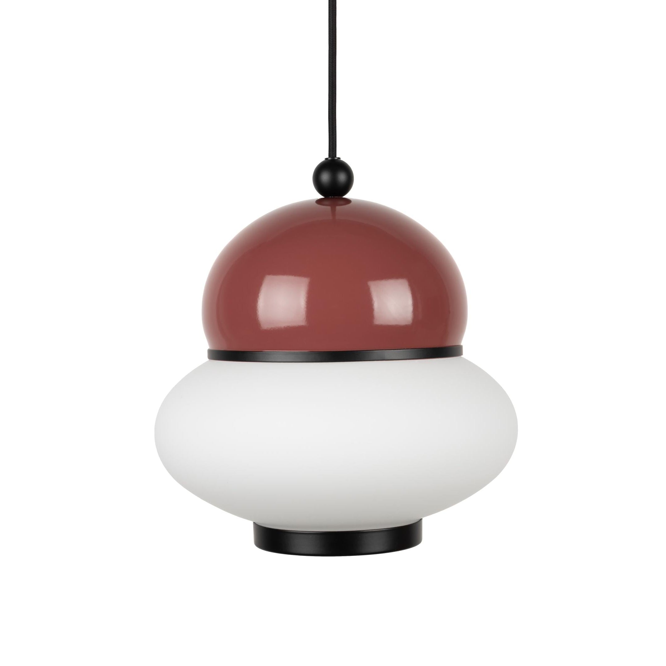 Hanglamp BUMBLE bordeaux met zwarte afwerking