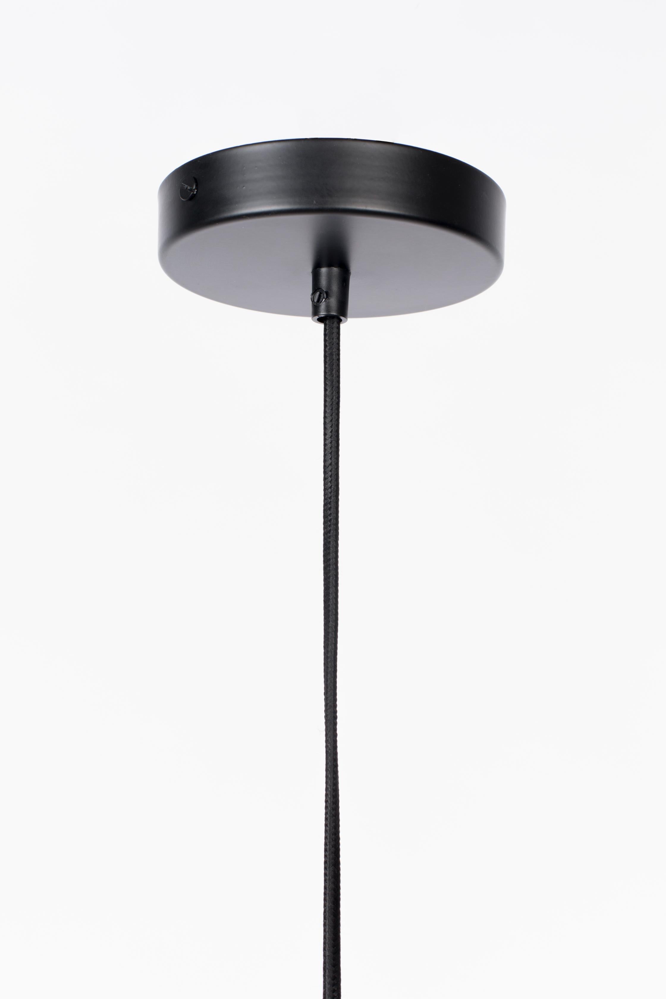 Hanglamp BUMBLE bordeaux met zwarte afwerking