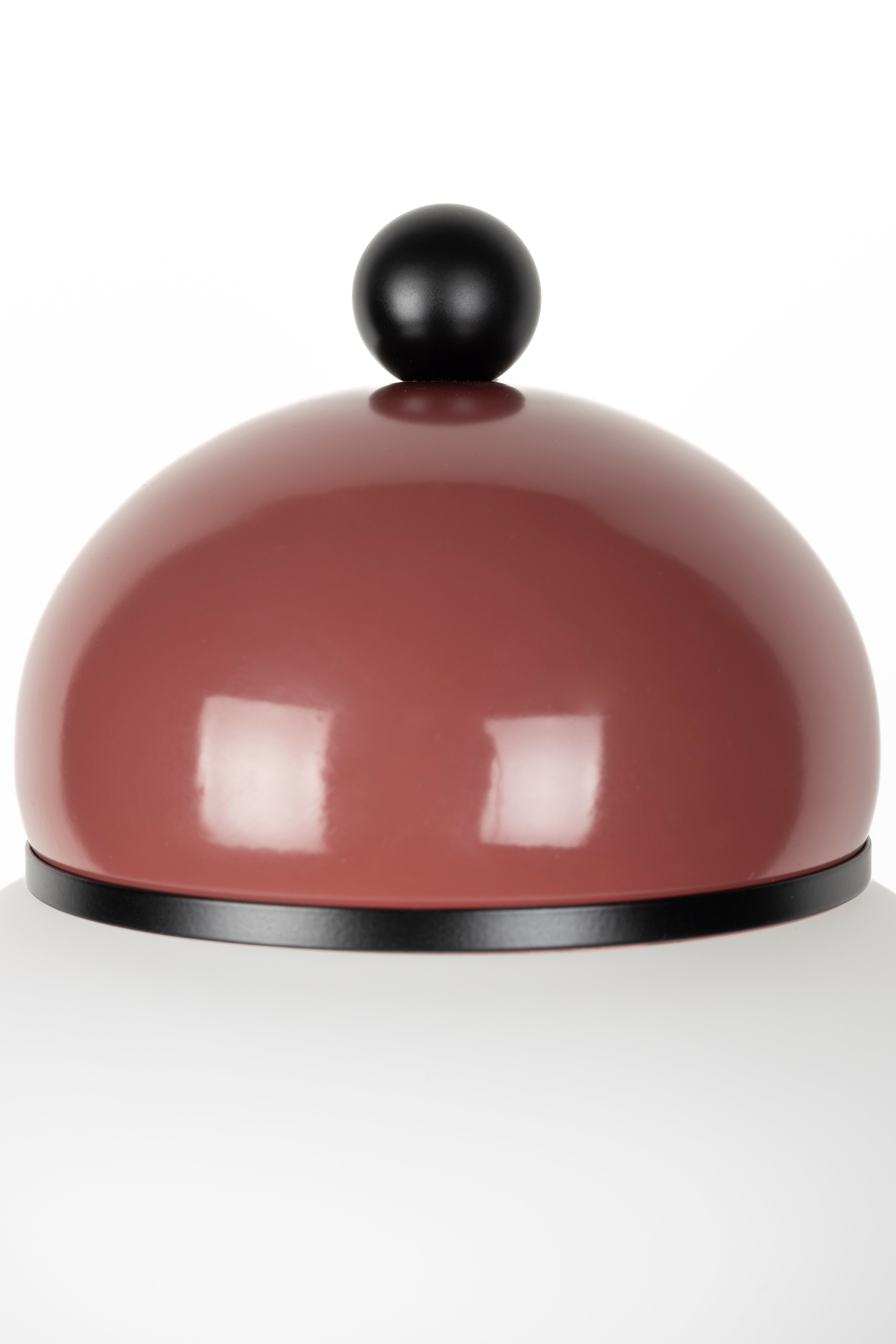 Kinkiet BUMBLE bordeaux met zwarte afwerking