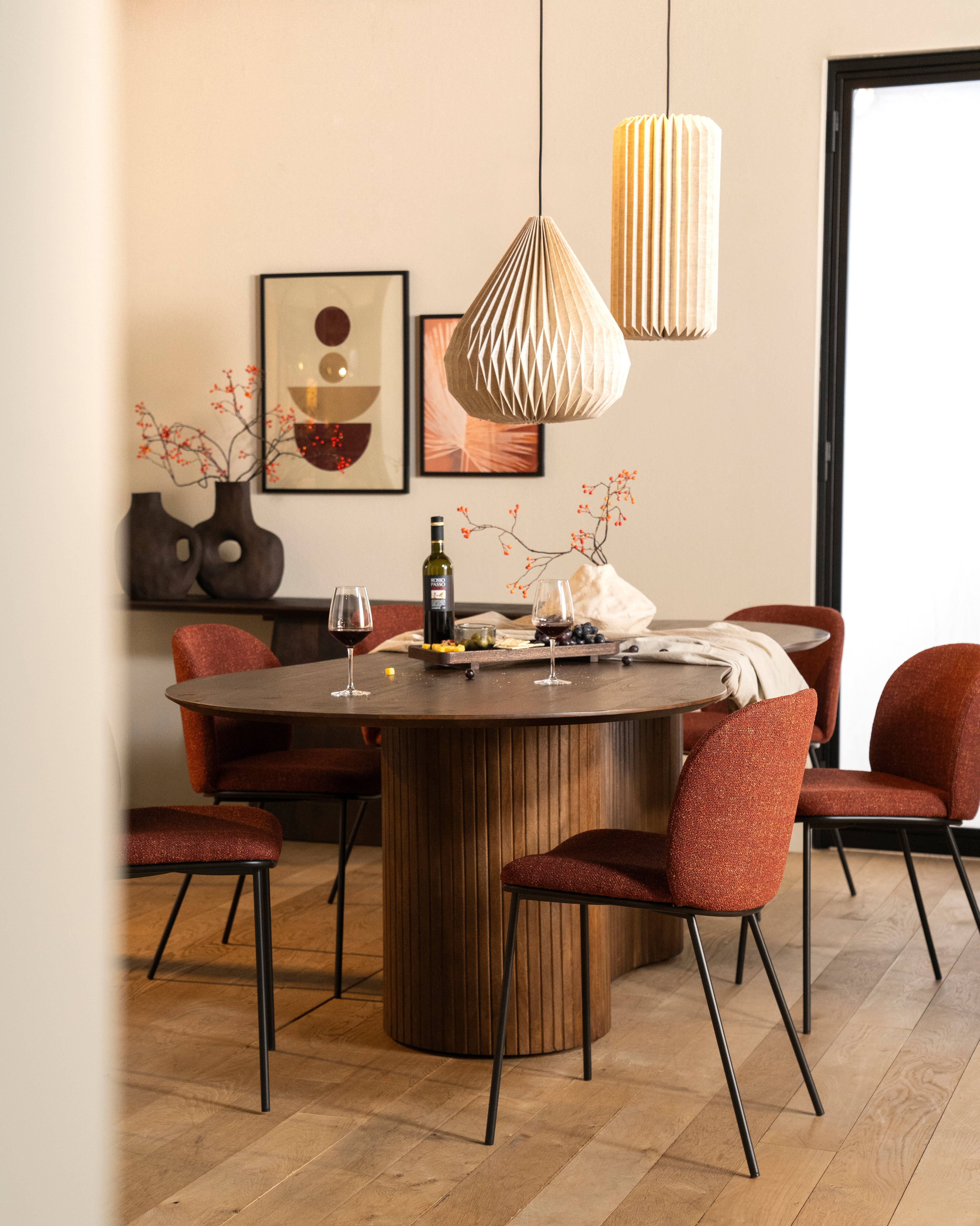 ZUKI Pendant Lamp in Paper and Linen