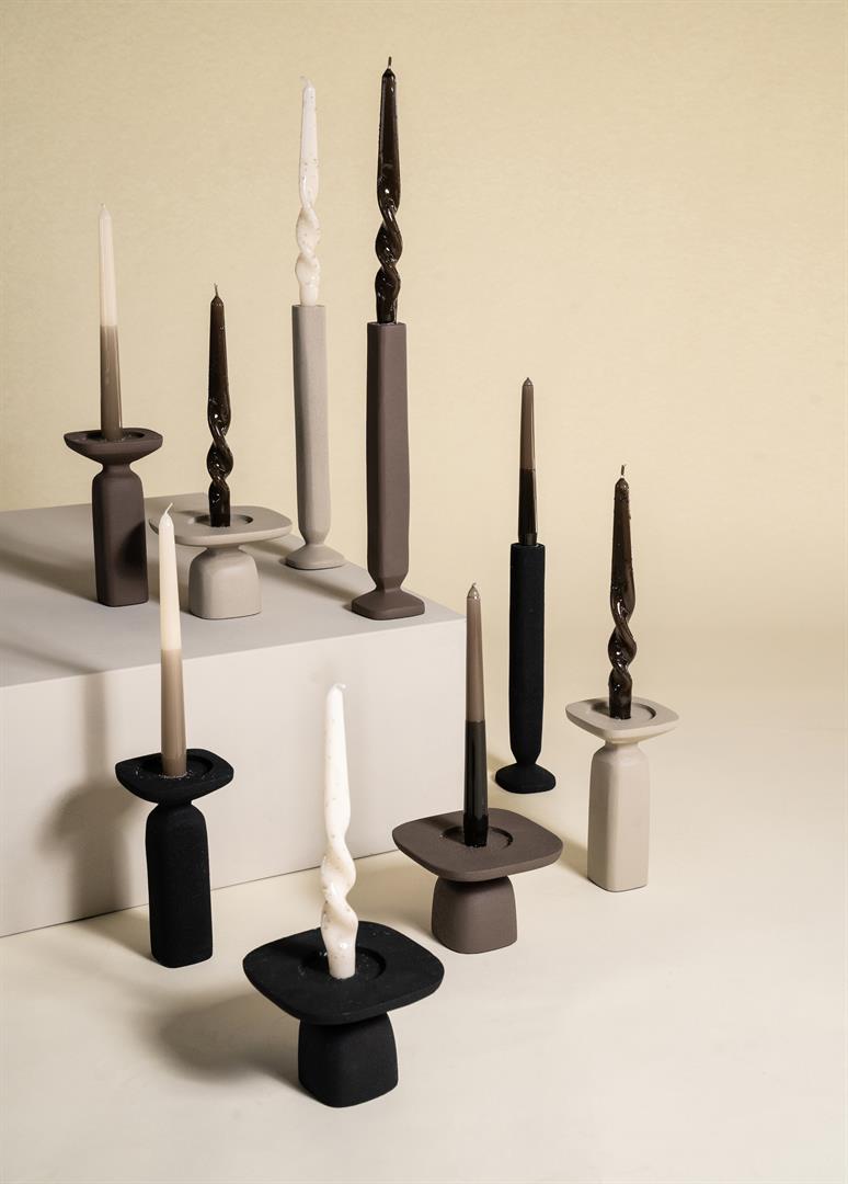 SQUAND Beige Candle Holder