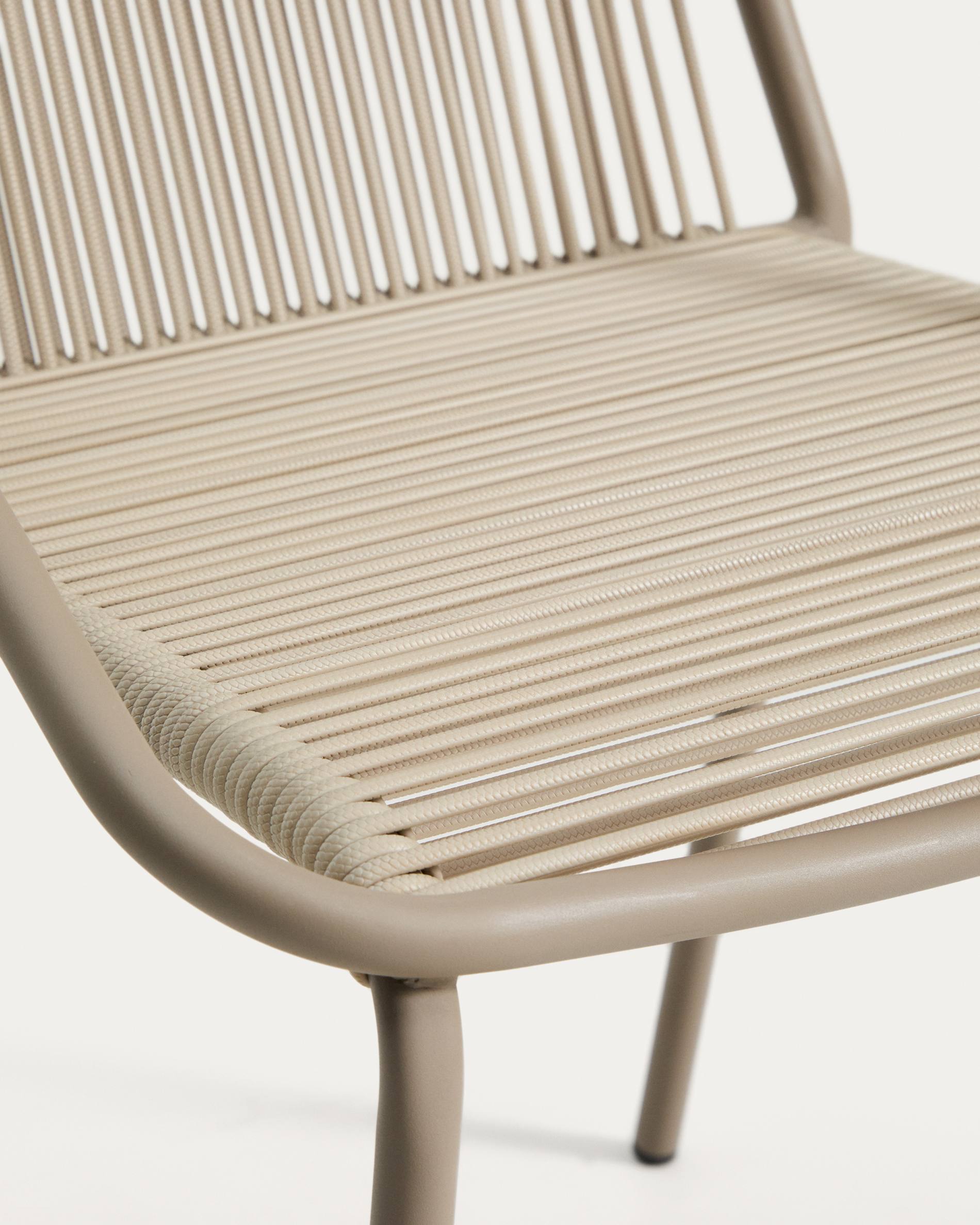 Tuinstoel ZIVIA ecru met taupe basis