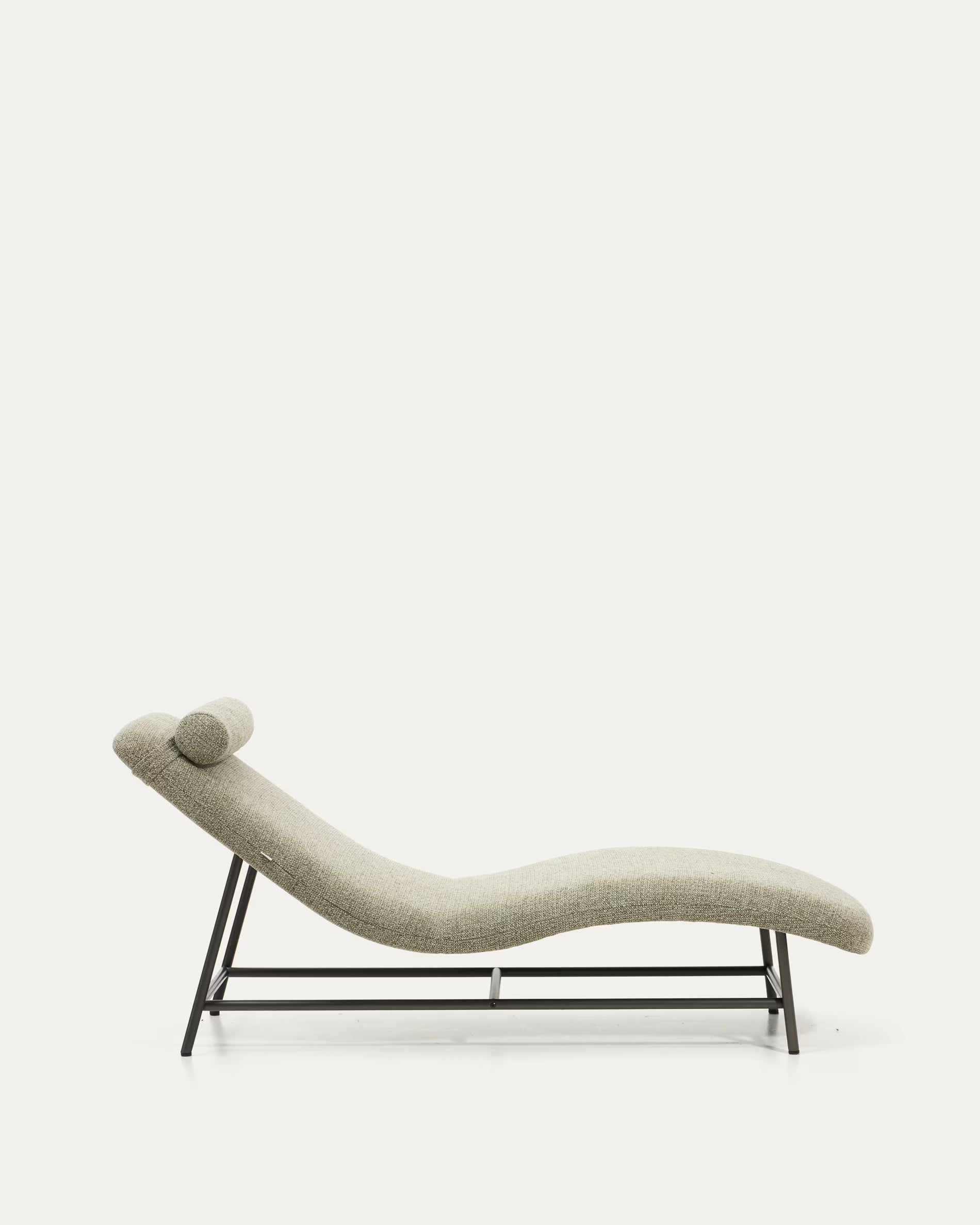 Szezlong OSLA hellgrün mit schwarzem Gestell