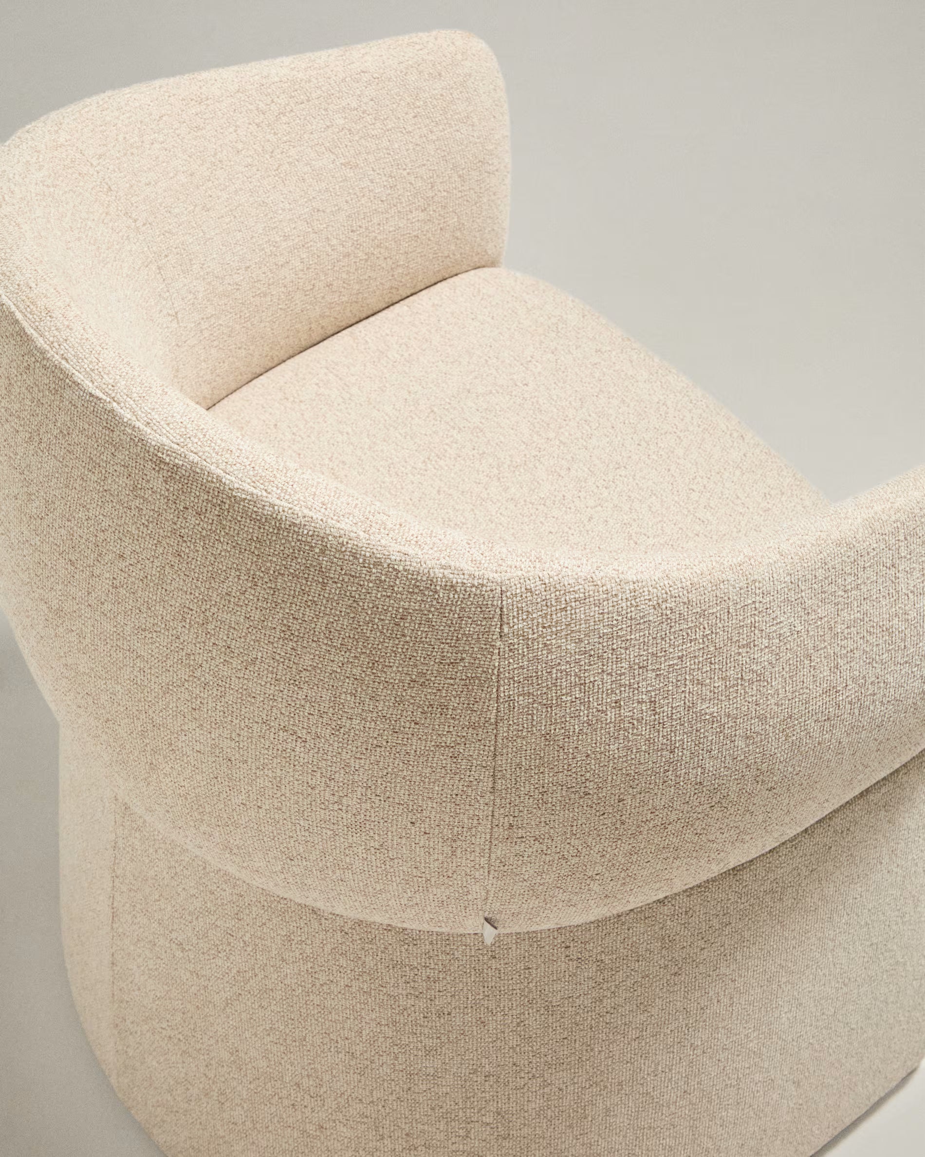 Upholstered chair BOSCA beige chenille