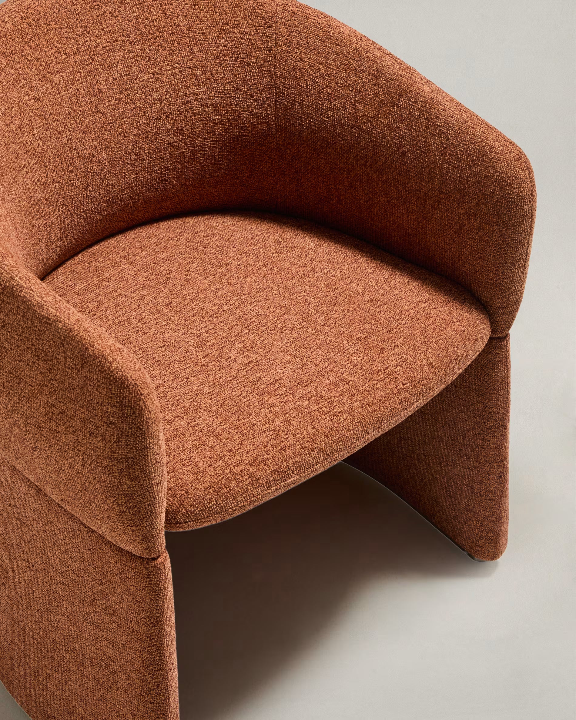 Upholstered chair BOSCA brick chenille