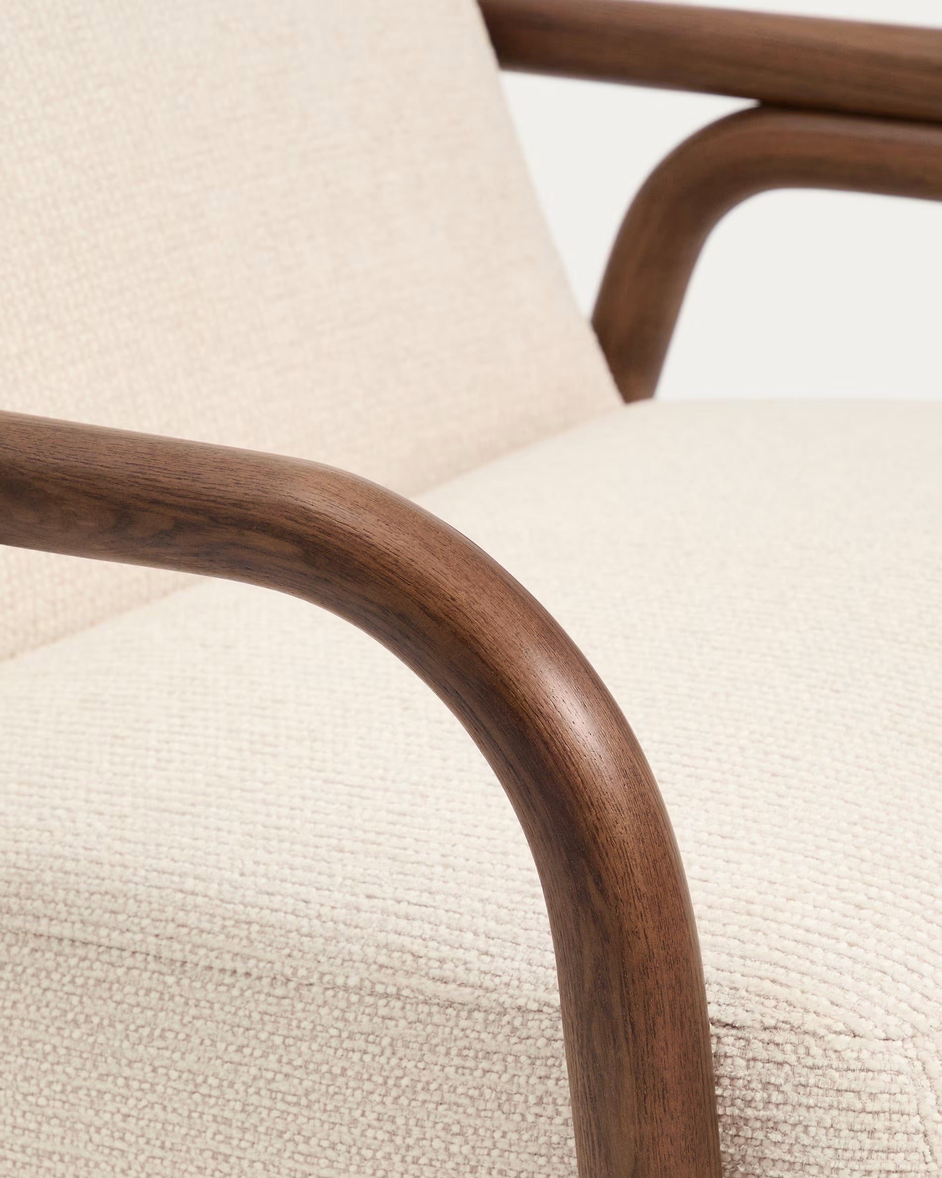 SYLO Armchair in Beige with Dark Ash Base