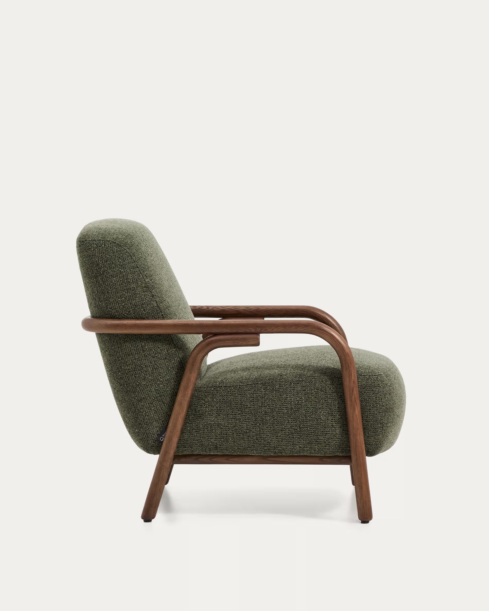 Fauteuil SYLO groen met een donkere essen basis