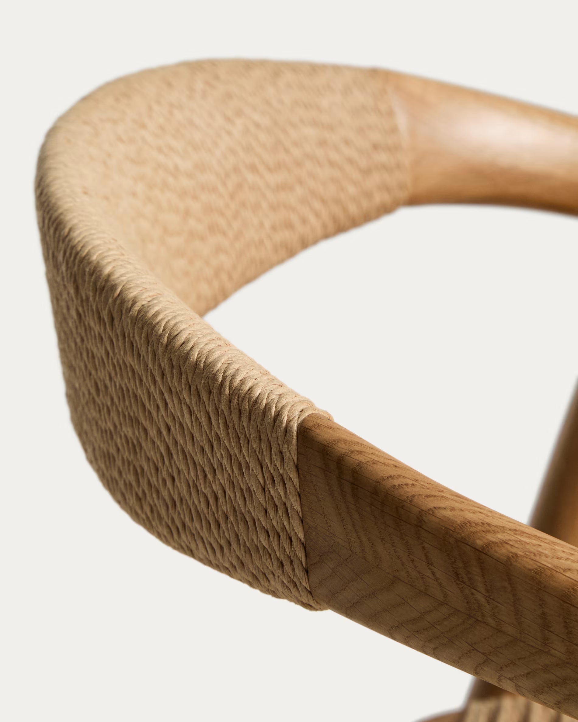 Stoel DERILE beige met houten basis