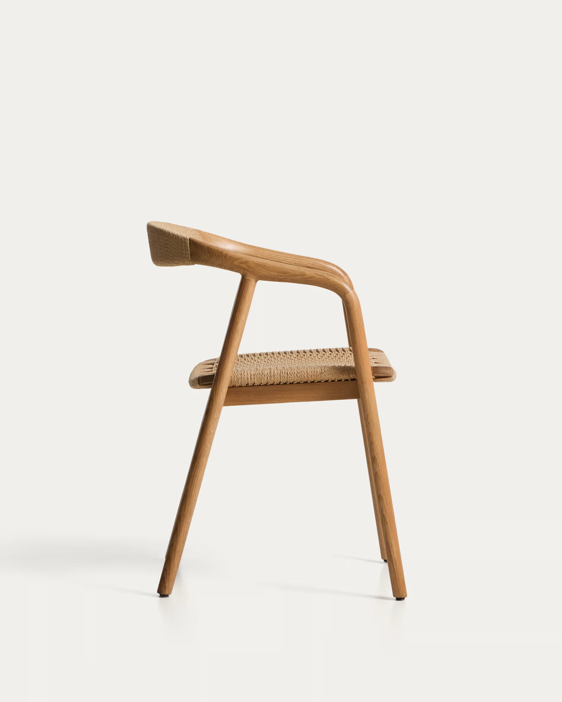 Stoel DERILE beige met houten basis