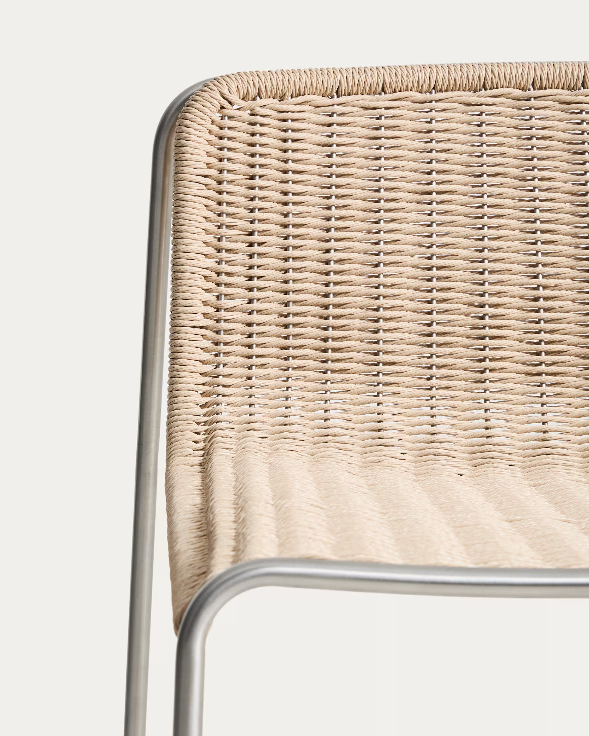 Hocker für den Außenbereich TAVARI beige mit Stahlbasis