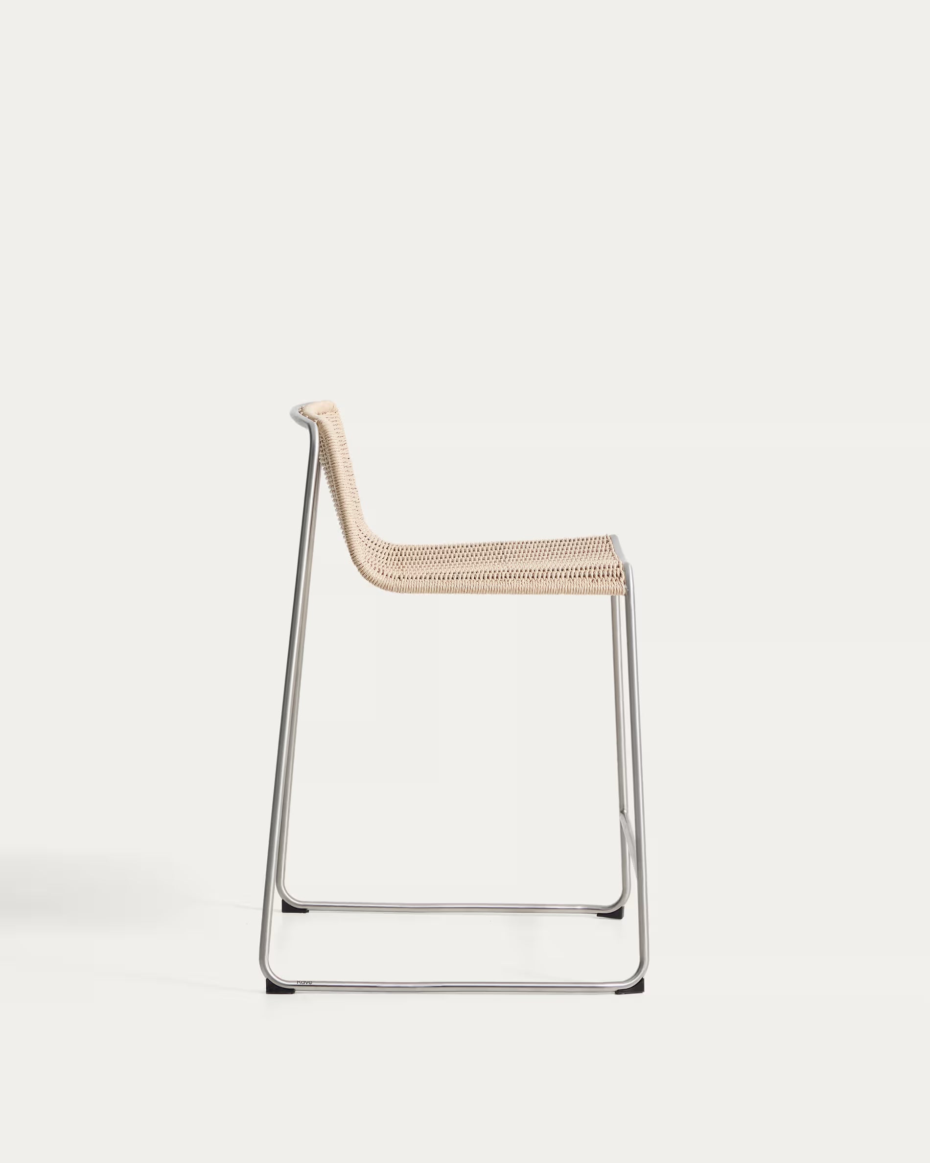 Hocker für den Außenbereich TAVARI beige mit Stahlbasis