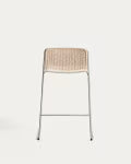 Hocker für den Außenbereich TAVARI beige mit Stahlbasis