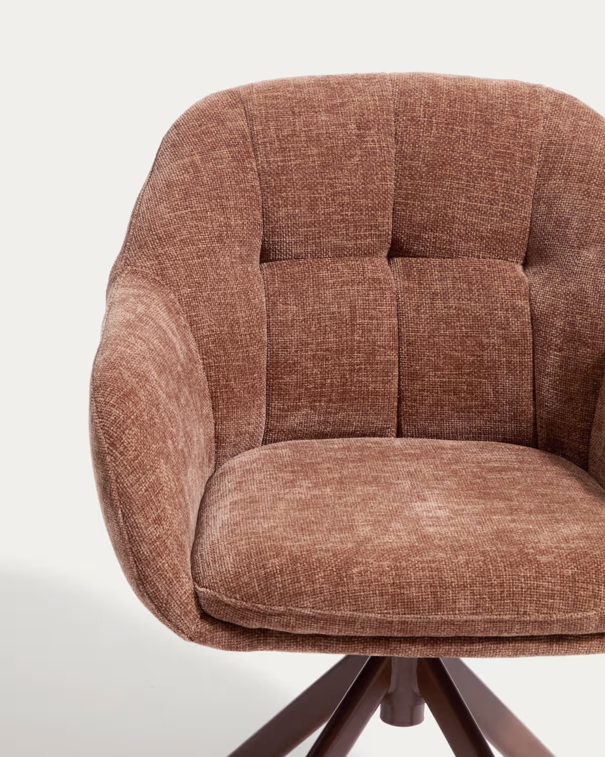 Draaistoel DORINA bruin chenille